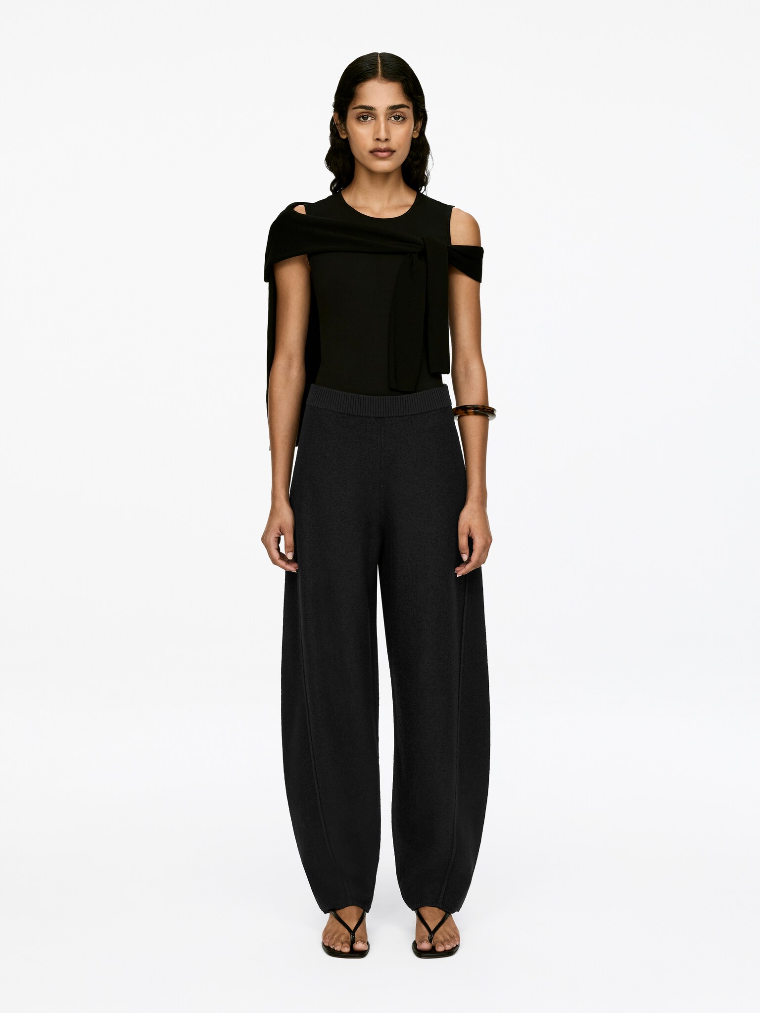 Pantalon en laine bouillie - Noir