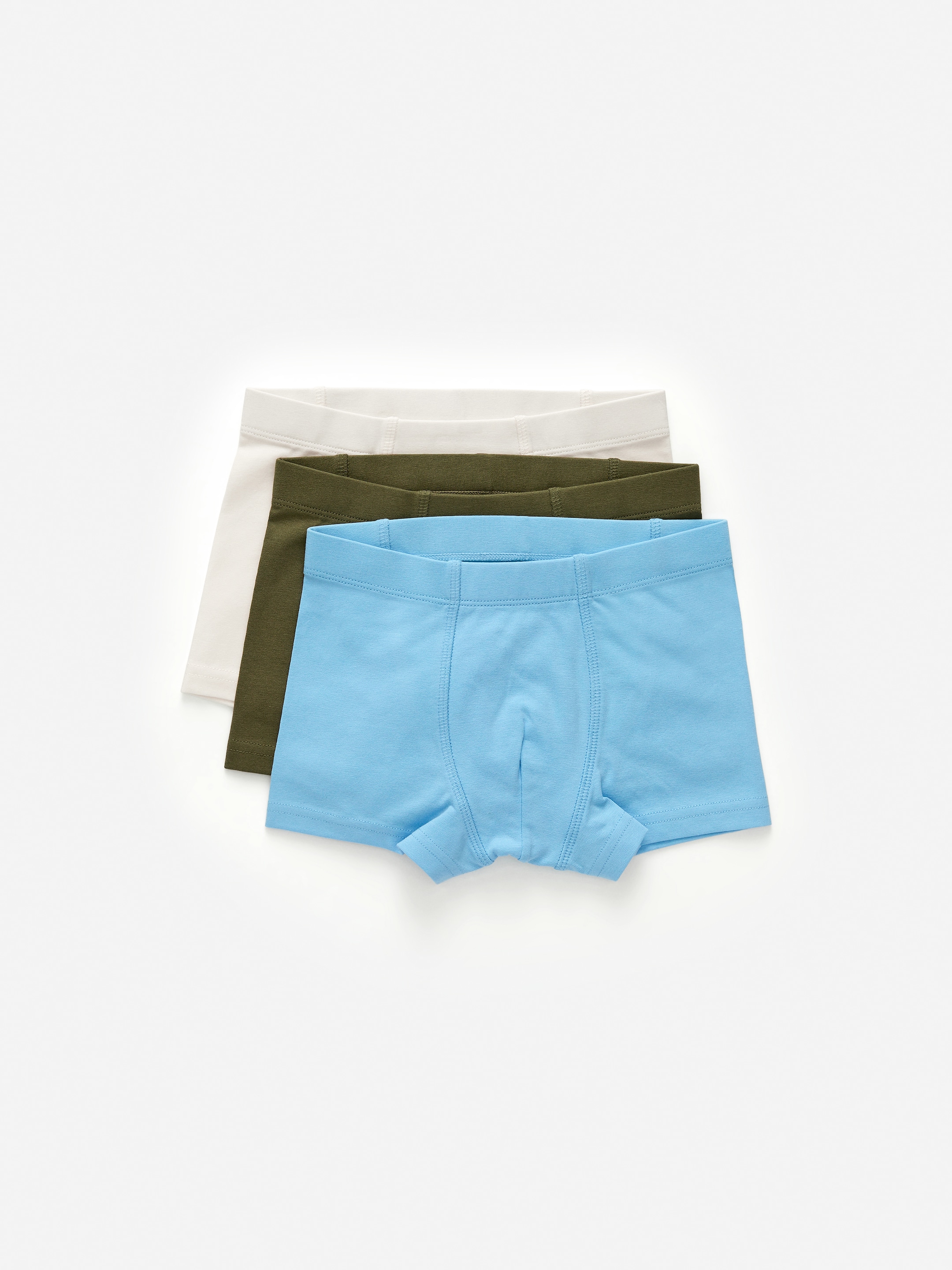 Trunks, 3-pack - Ljusblå/khakigrön - Slim fit - Children - StillMedia/DescriptiveStillLife - 2