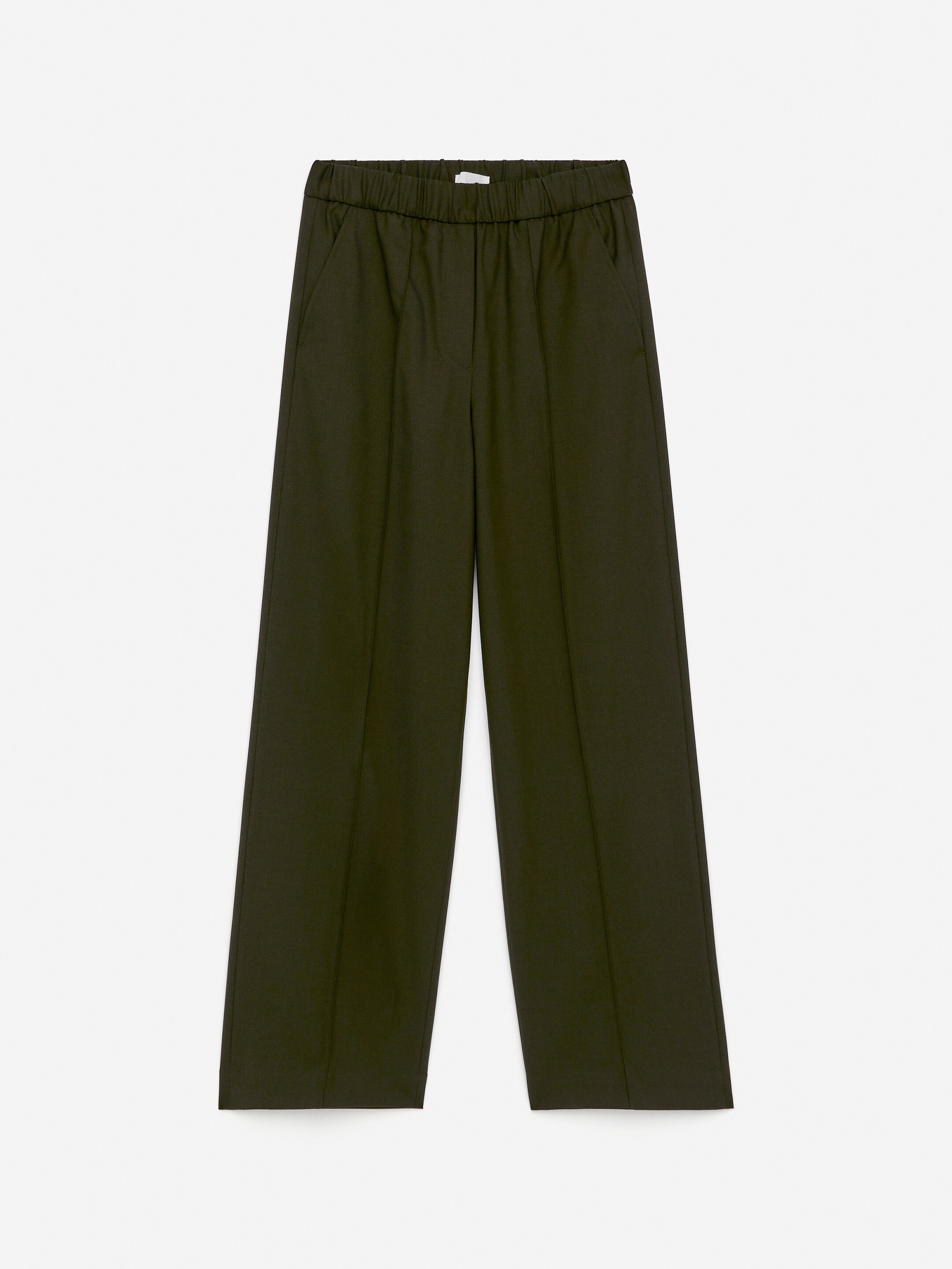 View larger image: Elastic Waist Tailored Trousers - Dark Green - Ladies | H&M GB 5
