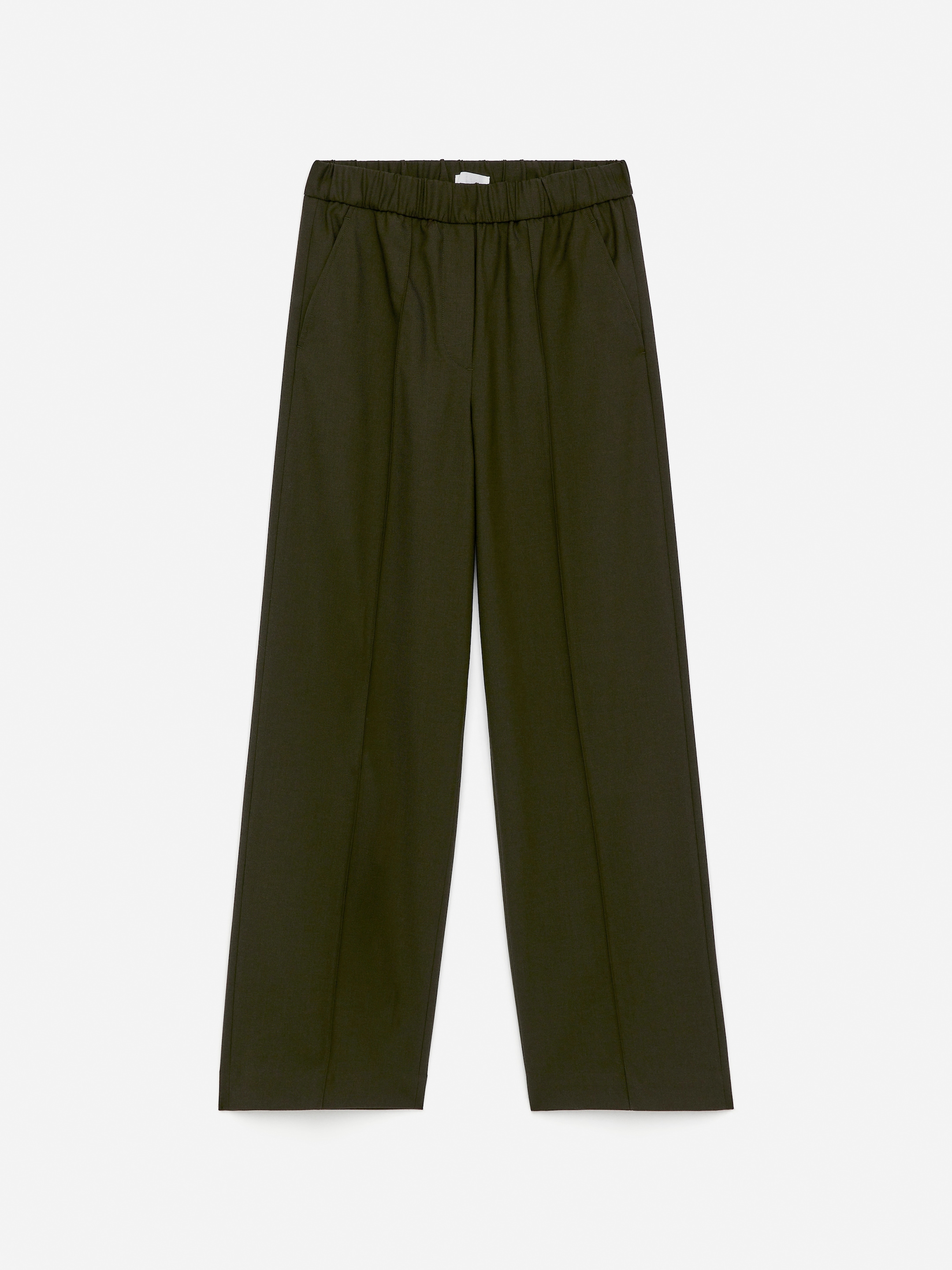 Elegante Hose mit Elastikbund-Grün-16770