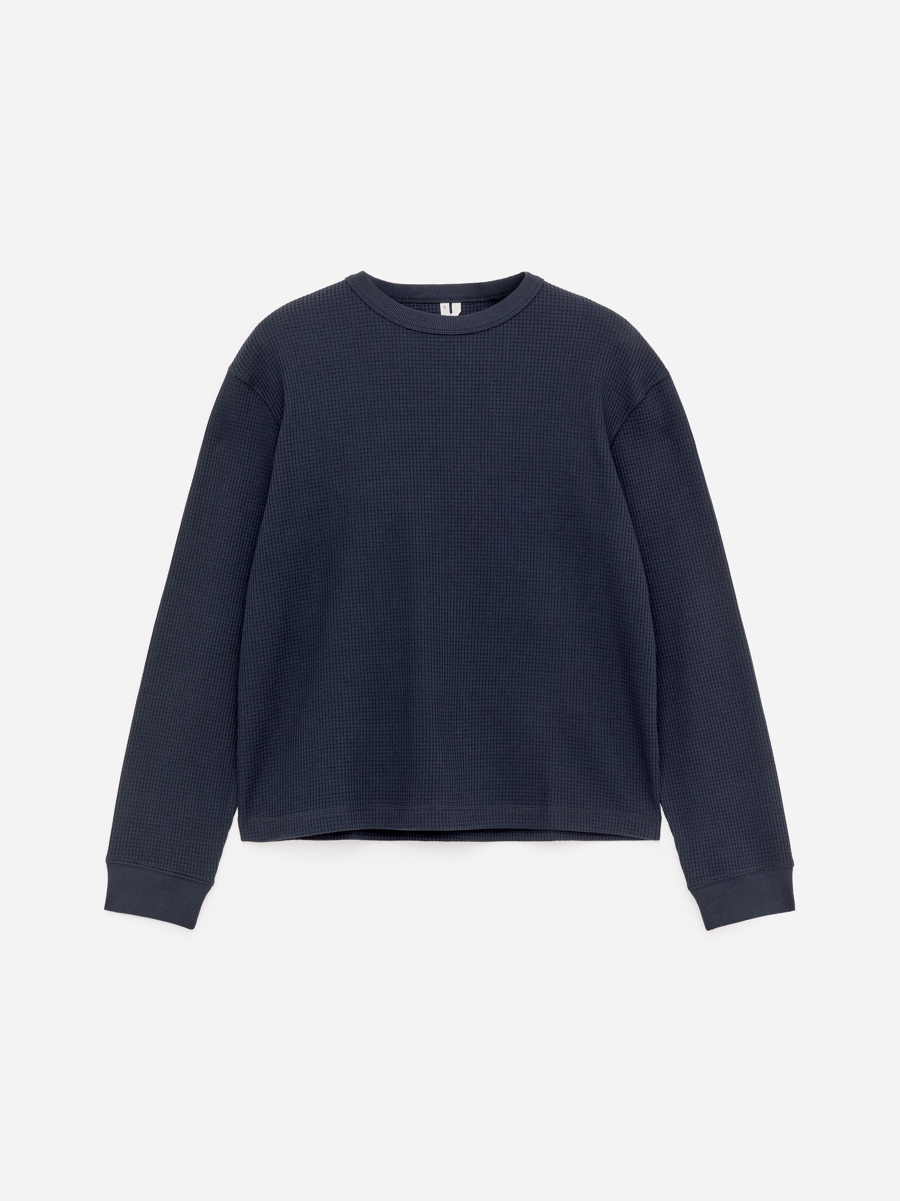 Langarmshirt mit Waffelstruktur-#40424E-17711