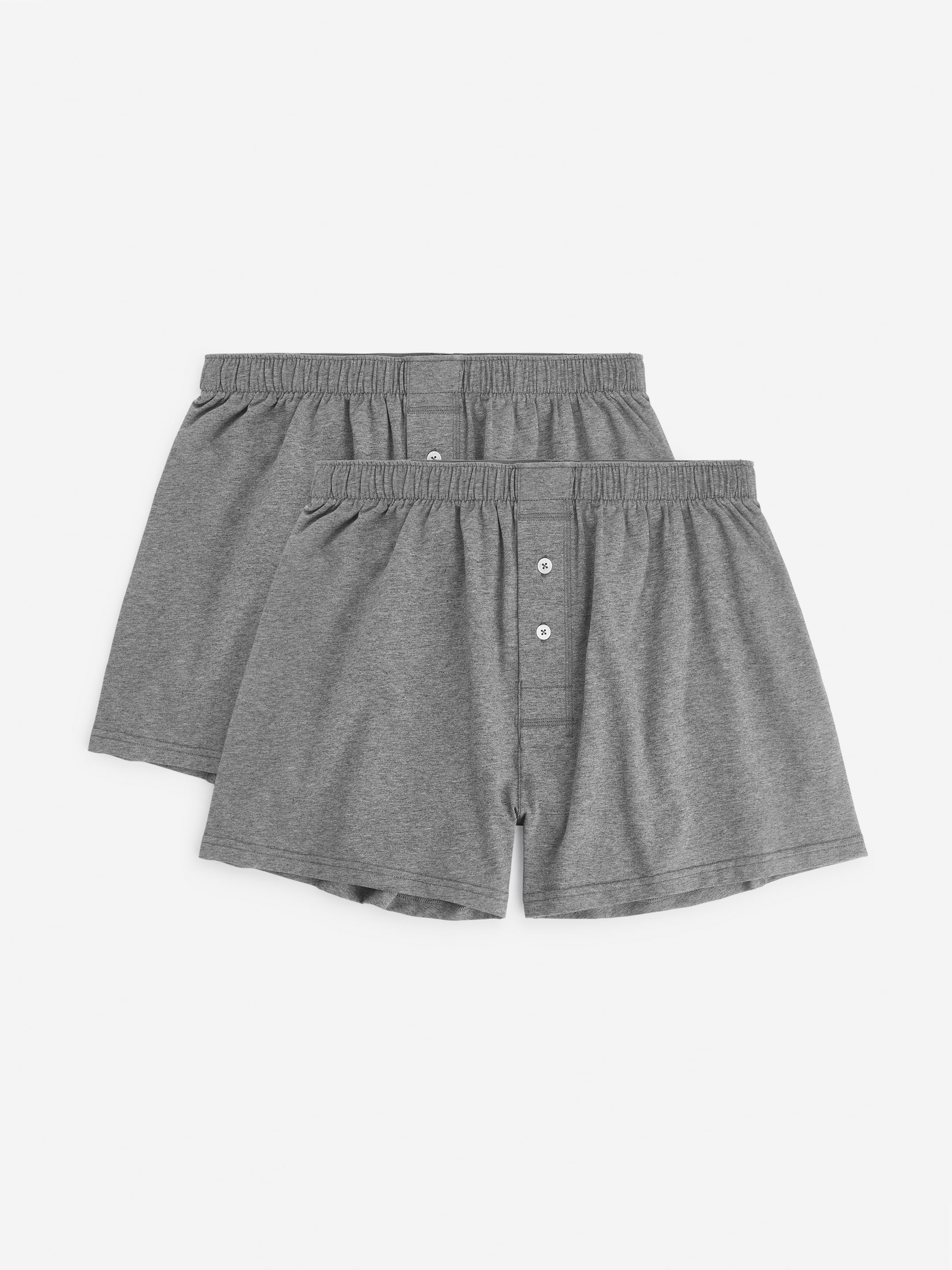 Jersey Boxers, Set of 2 - Grey - Regular fit - Men - StillMedia/DescriptiveStillLife - 1