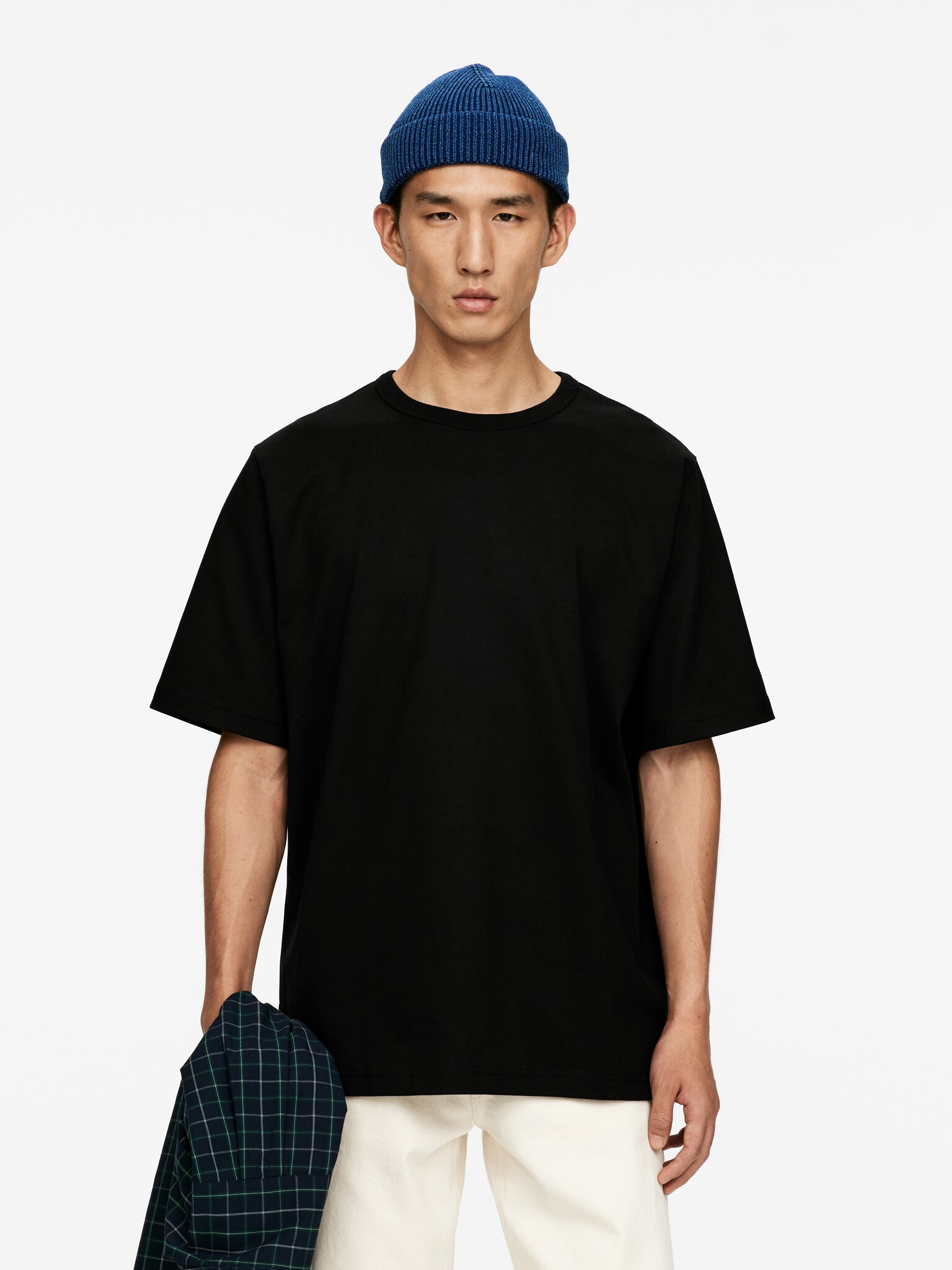 Oversized T-shirt (270 g/m²) - Sort/Havre/Mørkeblå/Hvid - 1