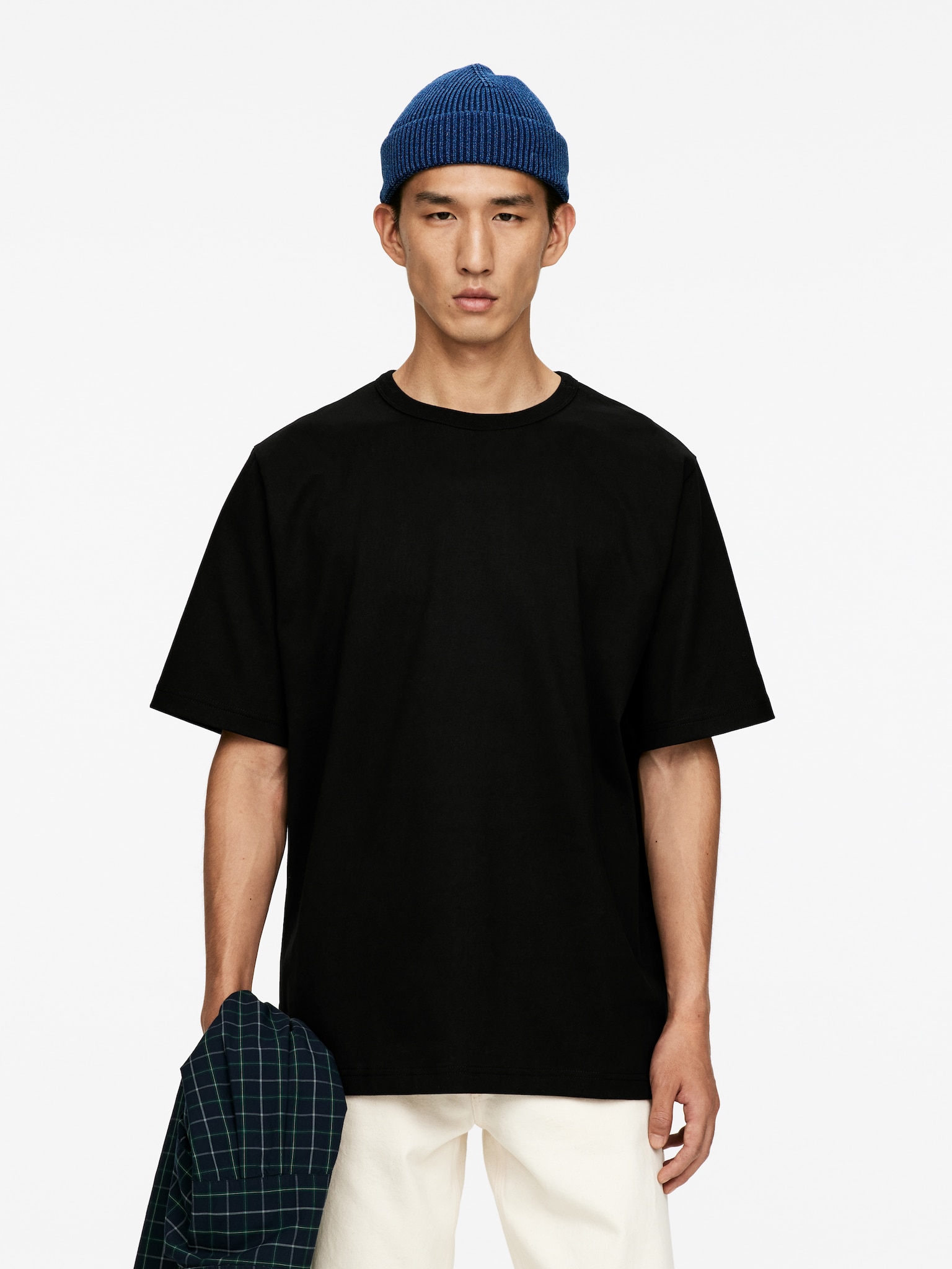 Oversized tričko, 270 g/m² - Black/White/Ovsená/Tmavý krtko/Tmavomodrá