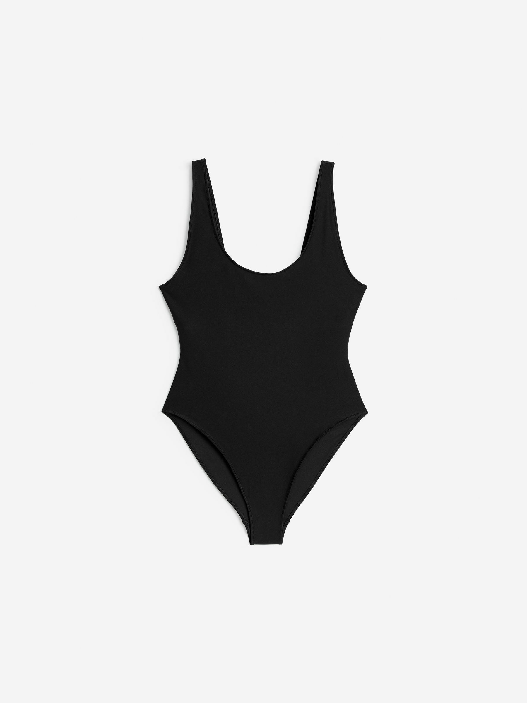 Maillot de bain encolure en U-Noir-7557