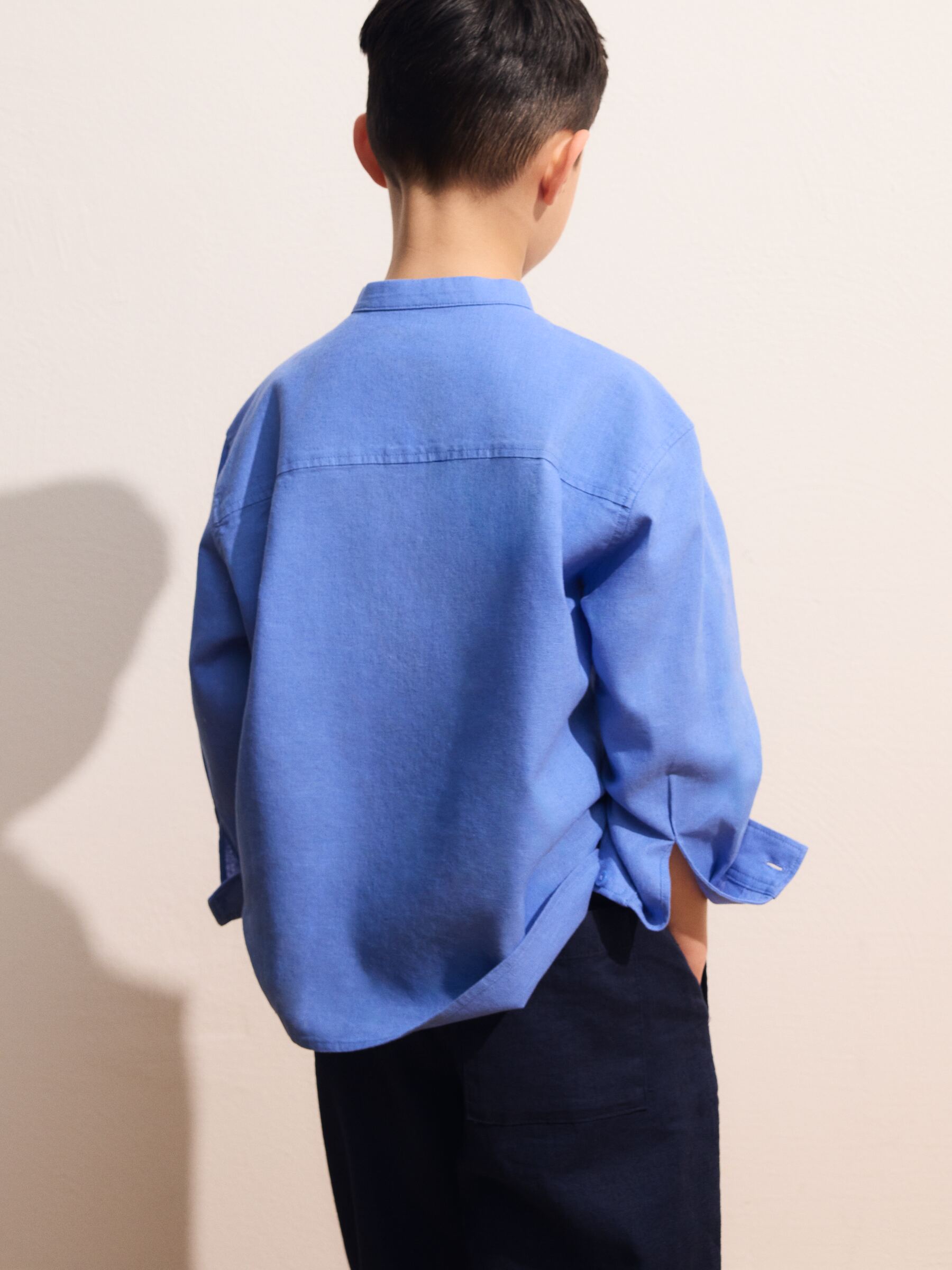 Linen Blend Shirt - Blue - Relaxed fit - Children - StillMedia/Environmental - 1