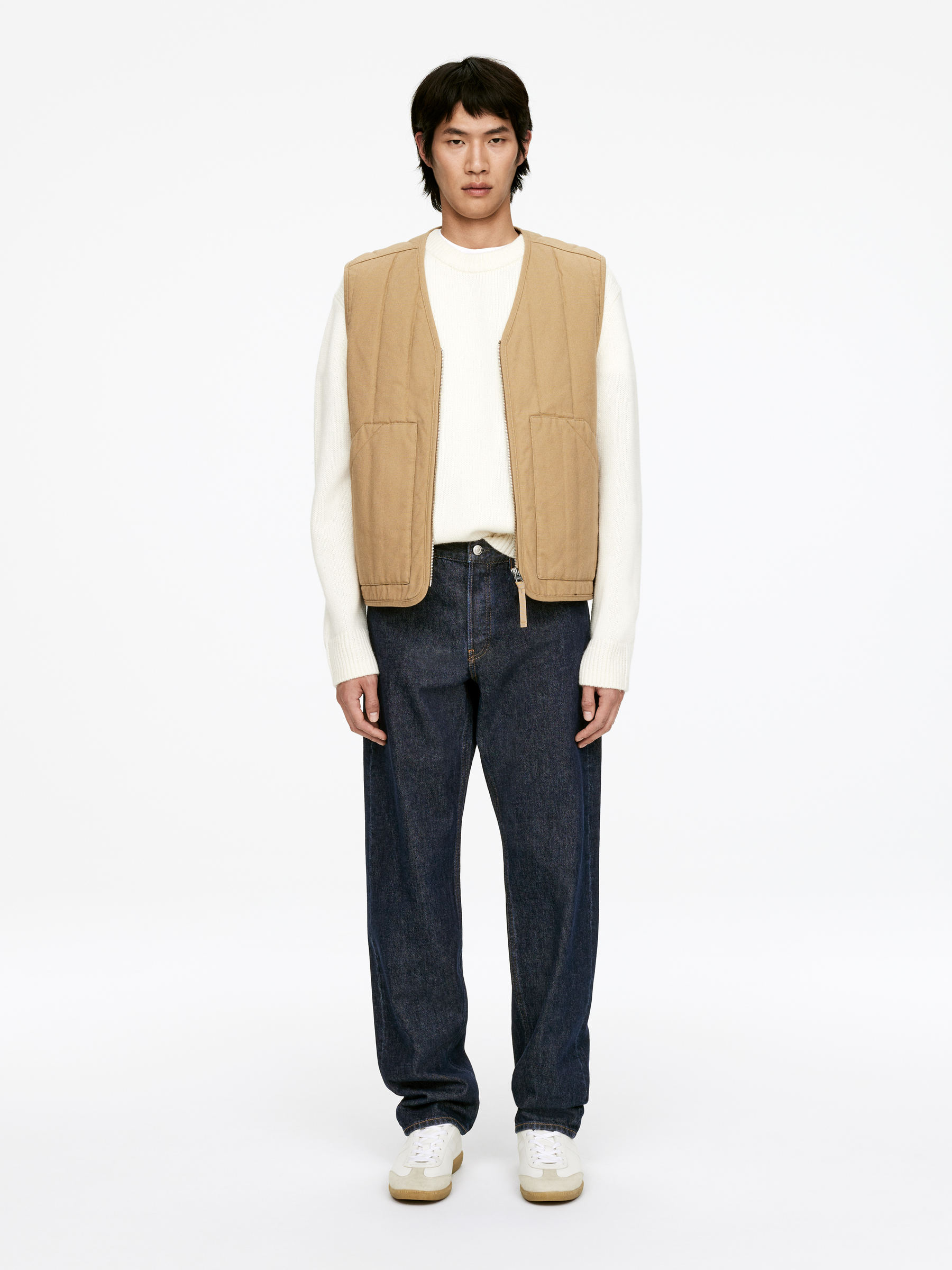 OCEAN Loose Straight Jeans-#3C404C-12001