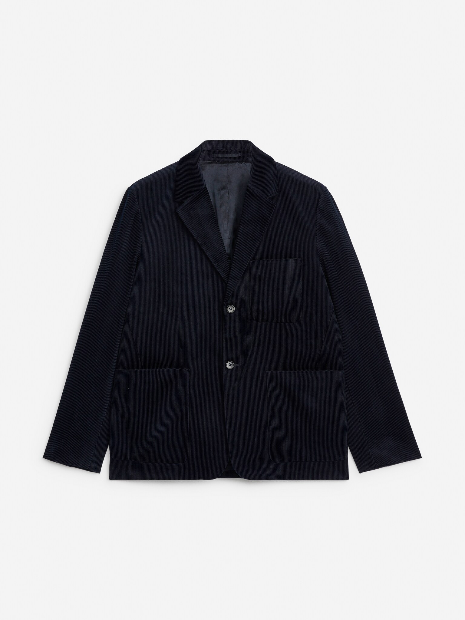 Blazer en velours - Bleu foncé - 2