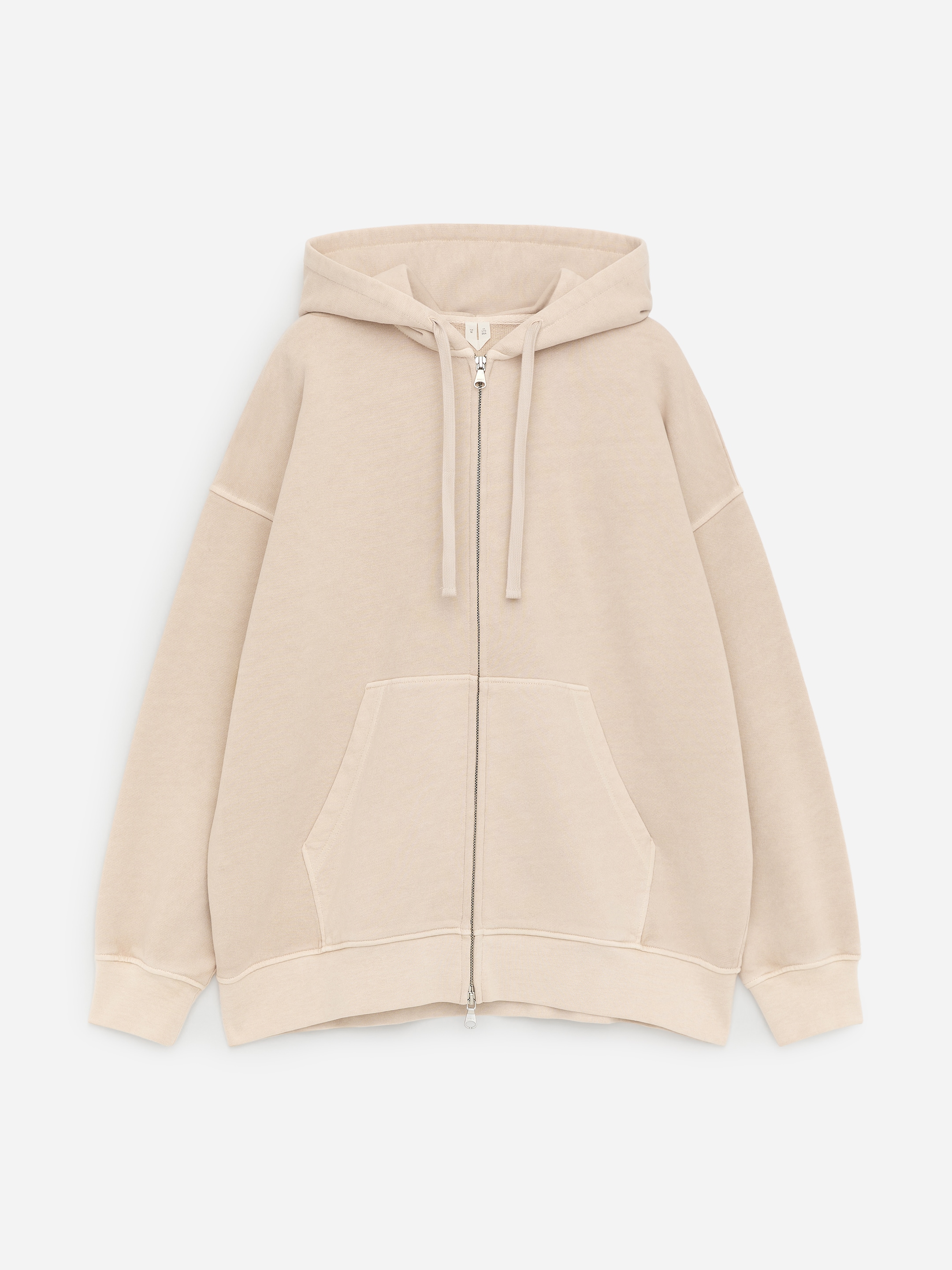 Zip Hoodie-Beige-18643