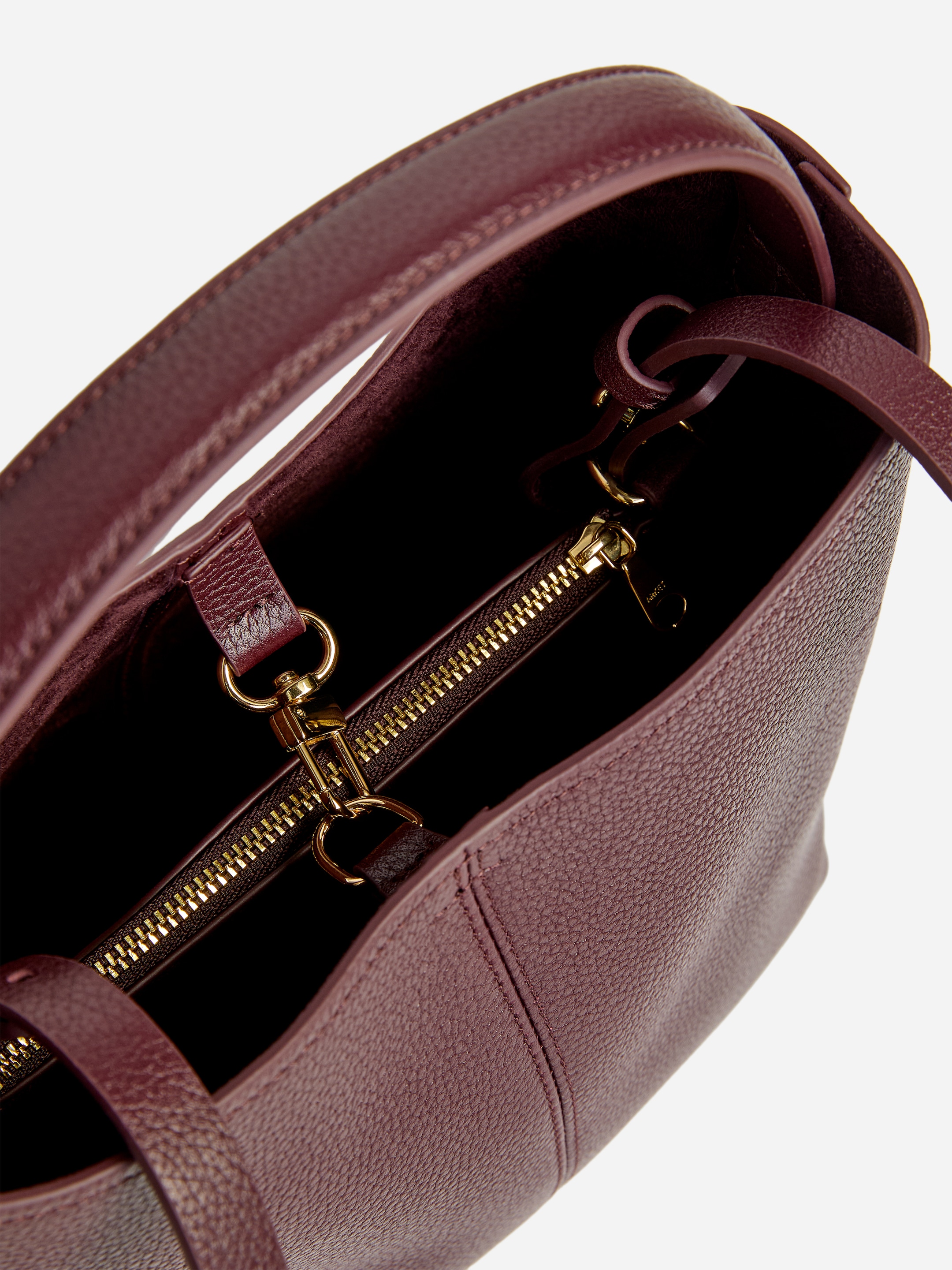 Small Leather Bucket Bag - Dark red - women - StillMedia/DescriptiveDetail - 2