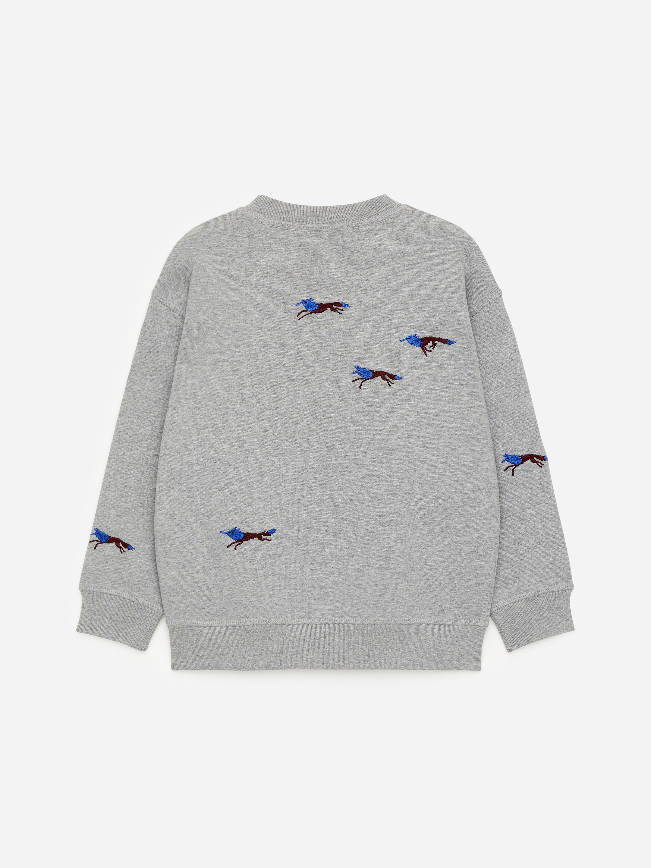 Sudadera bordada - Gris/lobos - Corte estándar - children - StillMedia/DescriptiveStillLife - 1