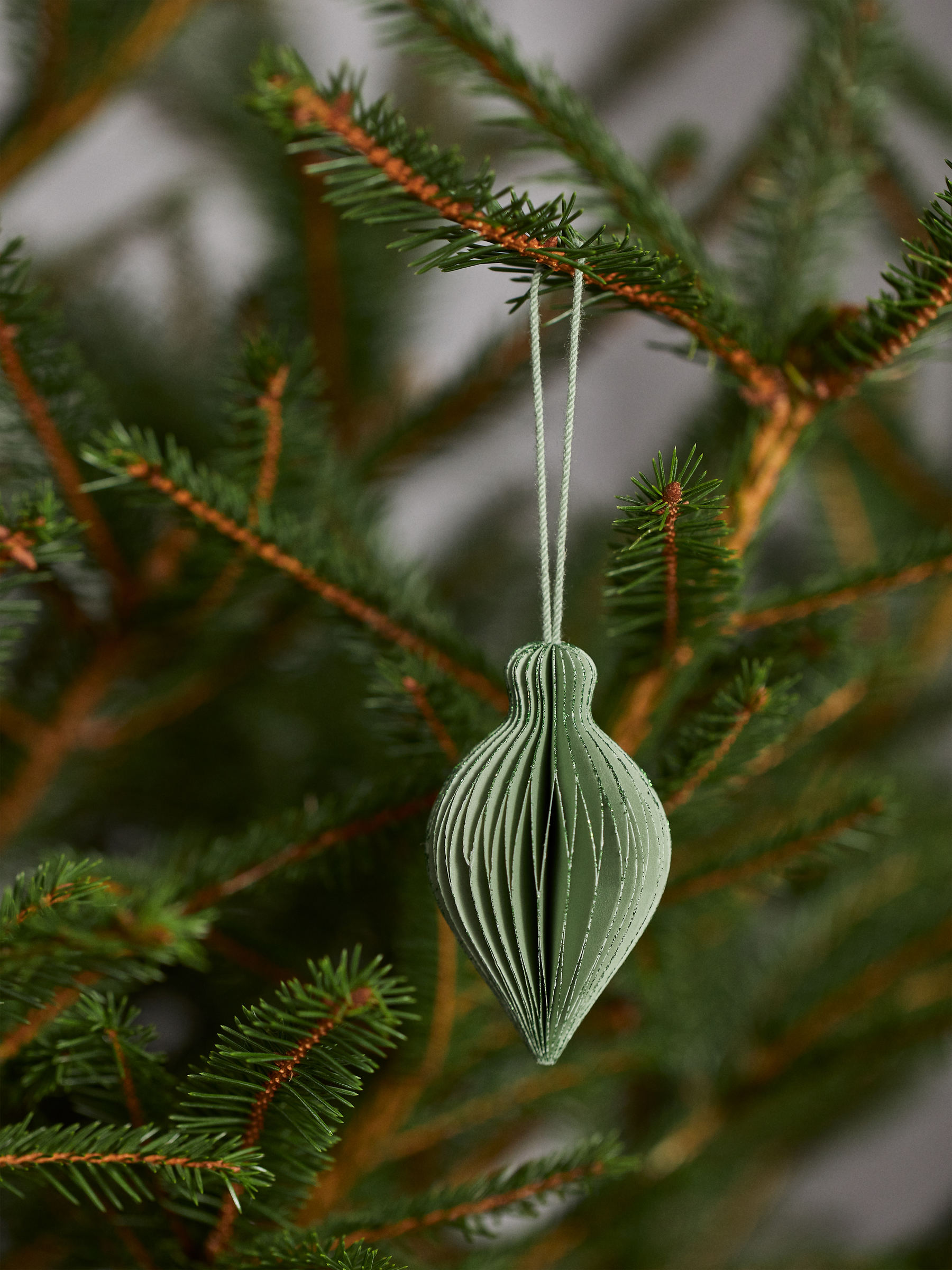 Honeycomb Ornaments Set of 2 - Green/Glitter - Homeware - StillMedia/DescriptiveStillLife - 2