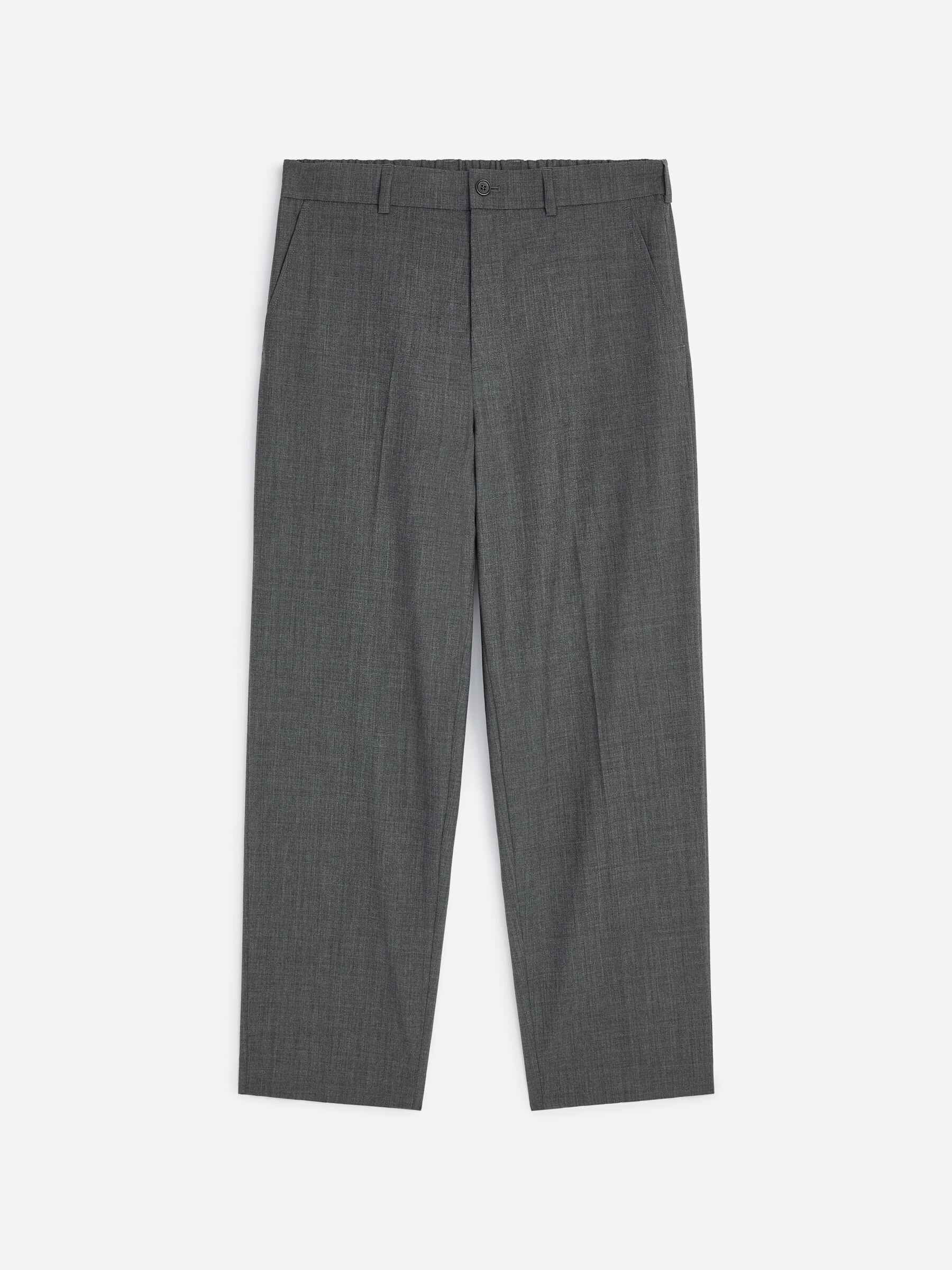 Relaxed Lightweight Wool Trousers-#383A3D-19819
