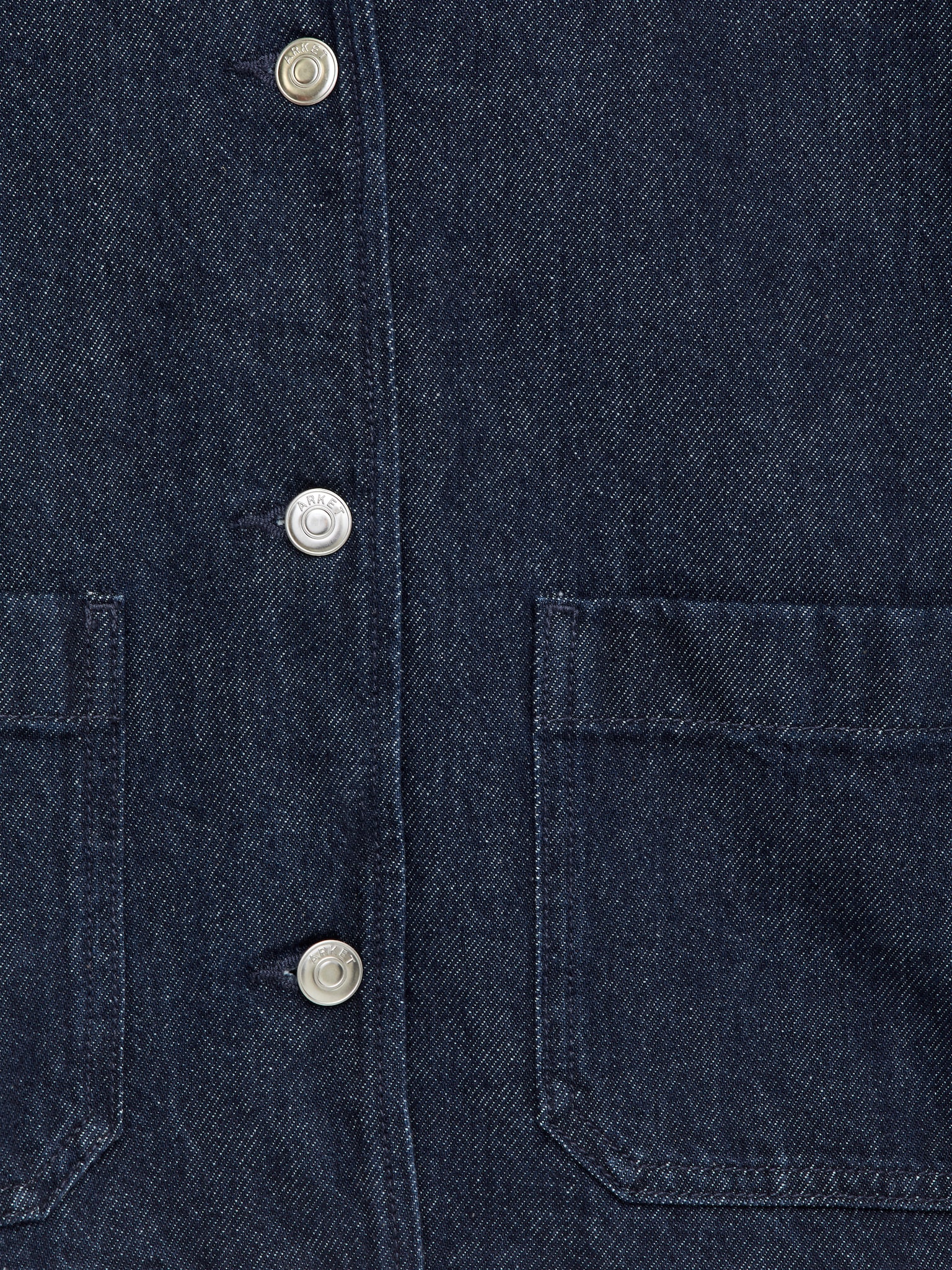 Surchemise en jean à col en velours côtelé - Bleu foncé - 3