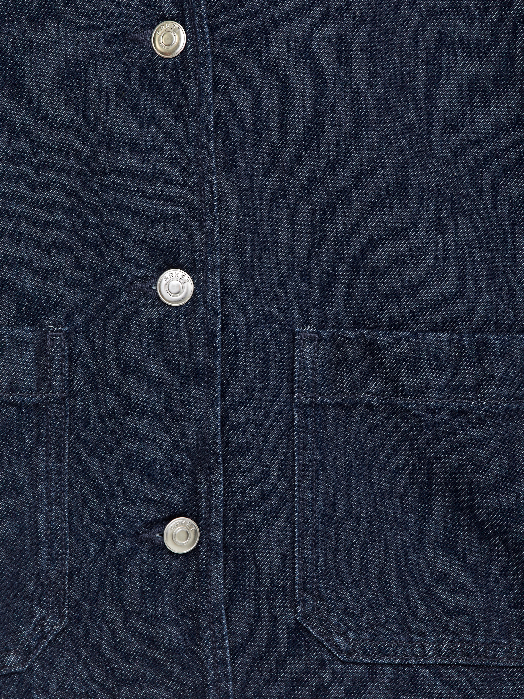 Corduroy-Collar Denim Overshirt - Dark Blue - Regular fit - Women - StillMedia/DescriptiveDetail - 2