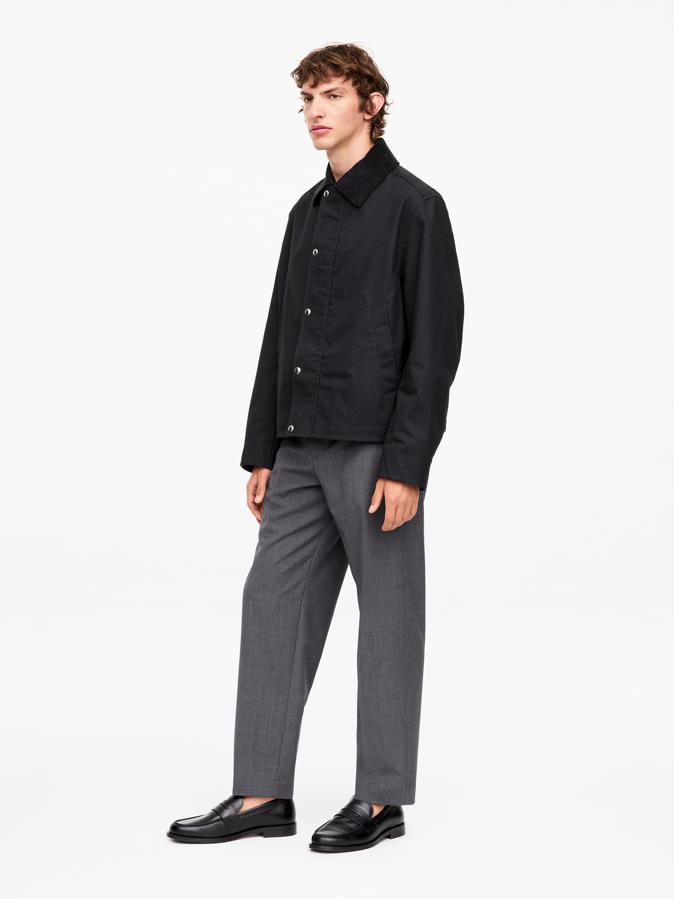 Short Waxed Jacket - Black - Regular fit - men - StillMedia/Lookbook - 3