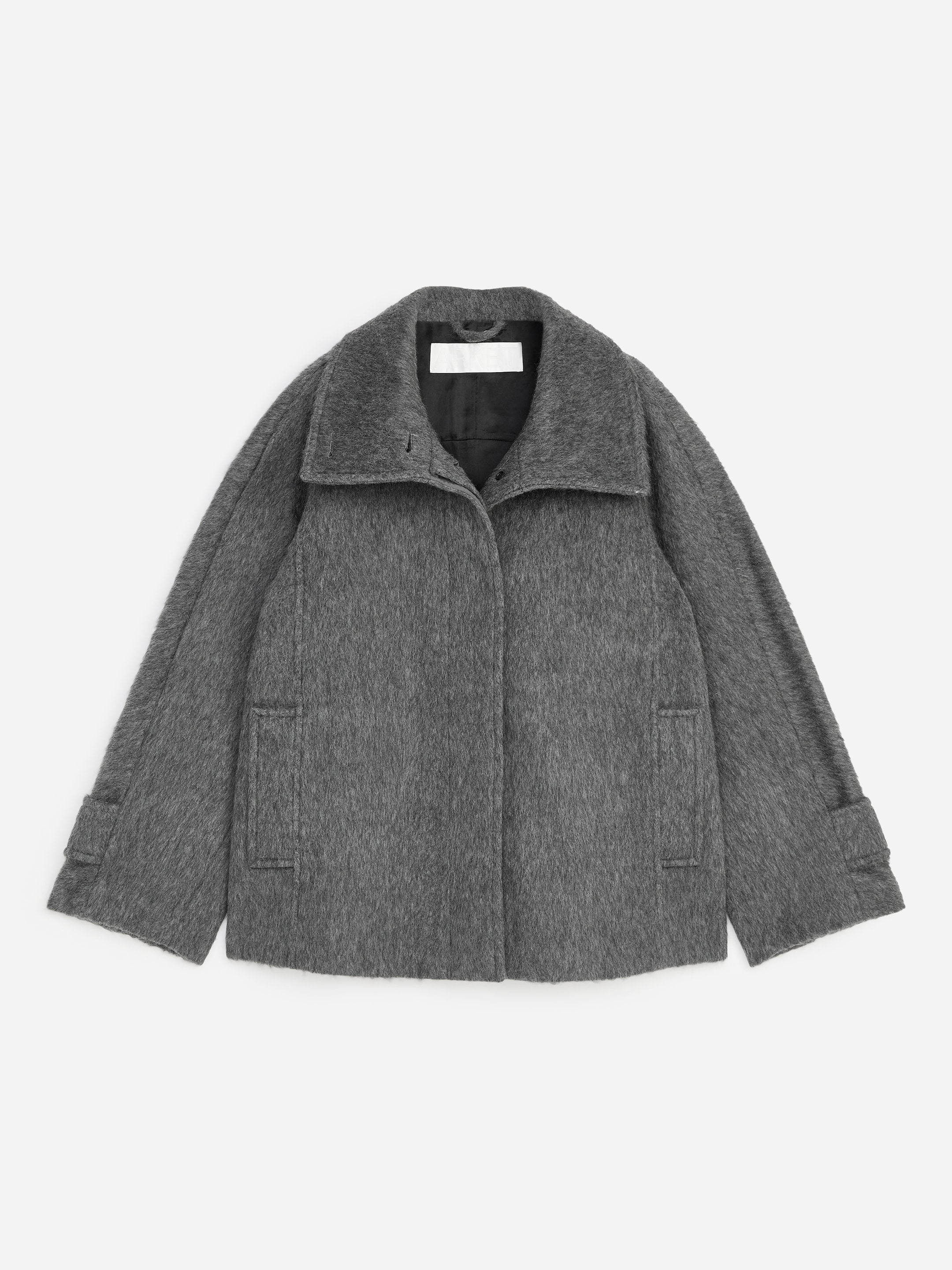 Wool-Alpaca Blend Jacket - Grey - Relaxed fit - women - StillMedia/DescriptiveStillLife - 1