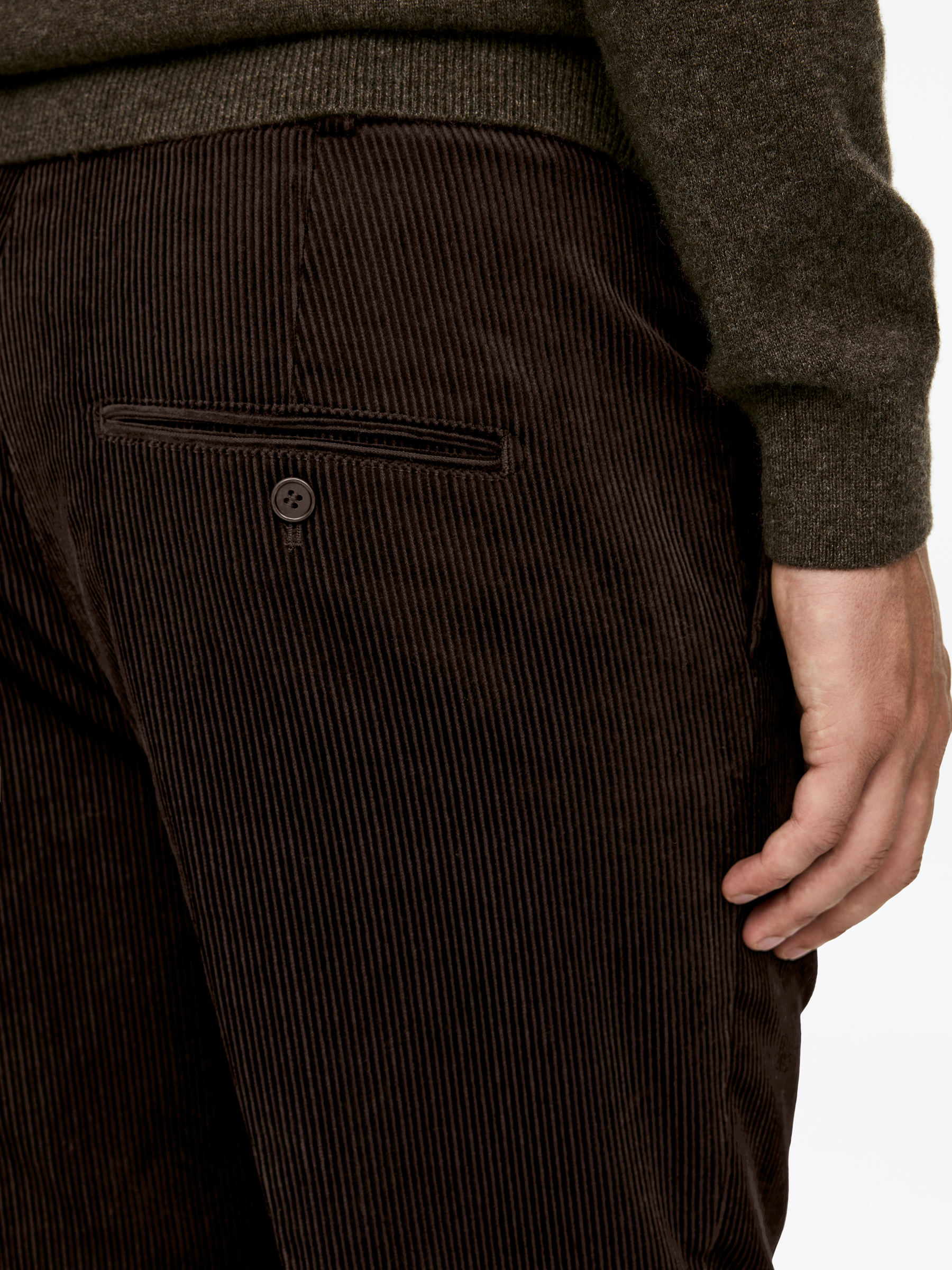 Corduroy Trousers - Dark Brown - Regular fit - Men - StillMedia/Lookbook - 5