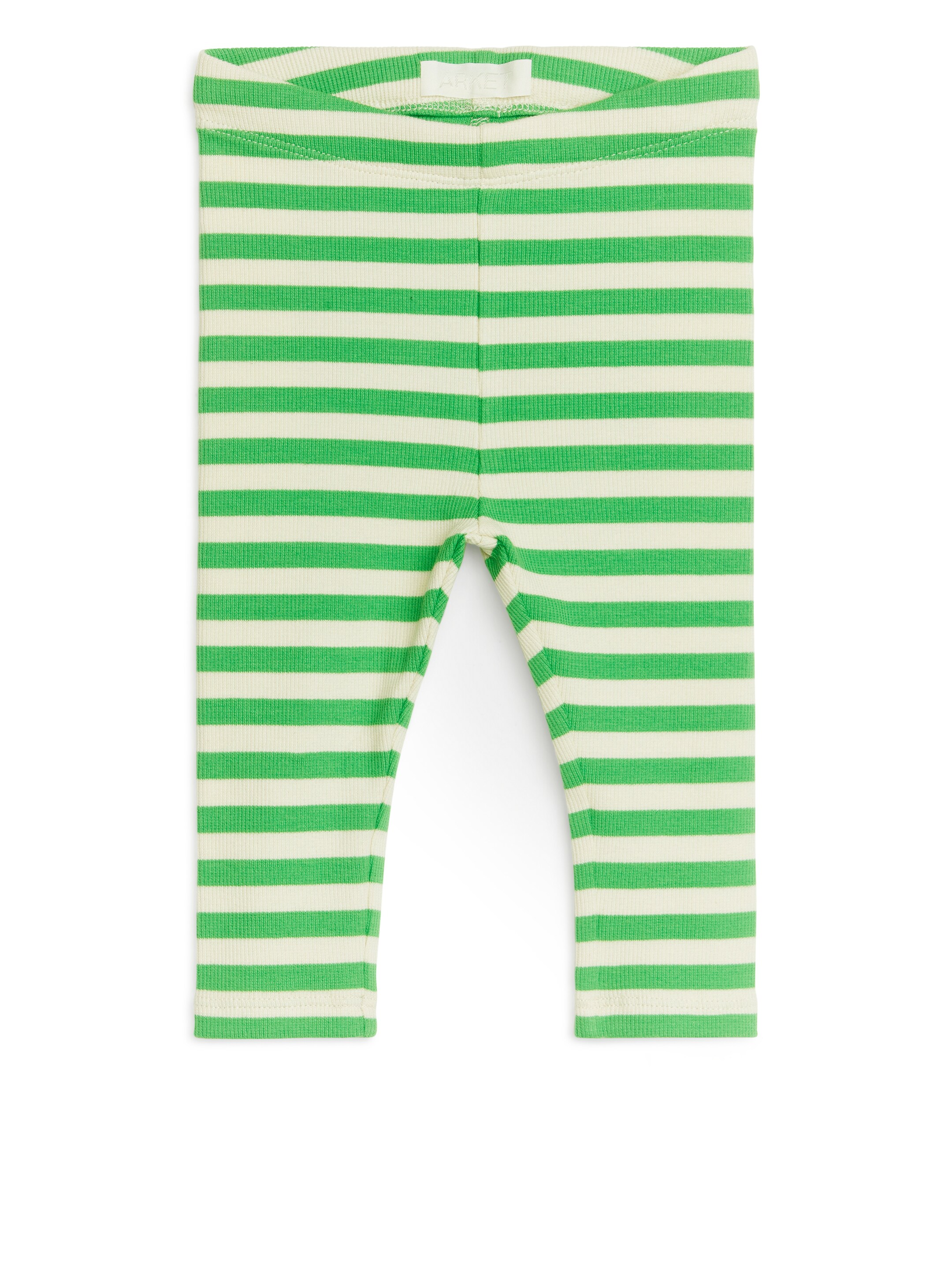 Grotere afbeelding bekijken: Geribde legging - Wit/groen - KINDEREN | H&M NL 1