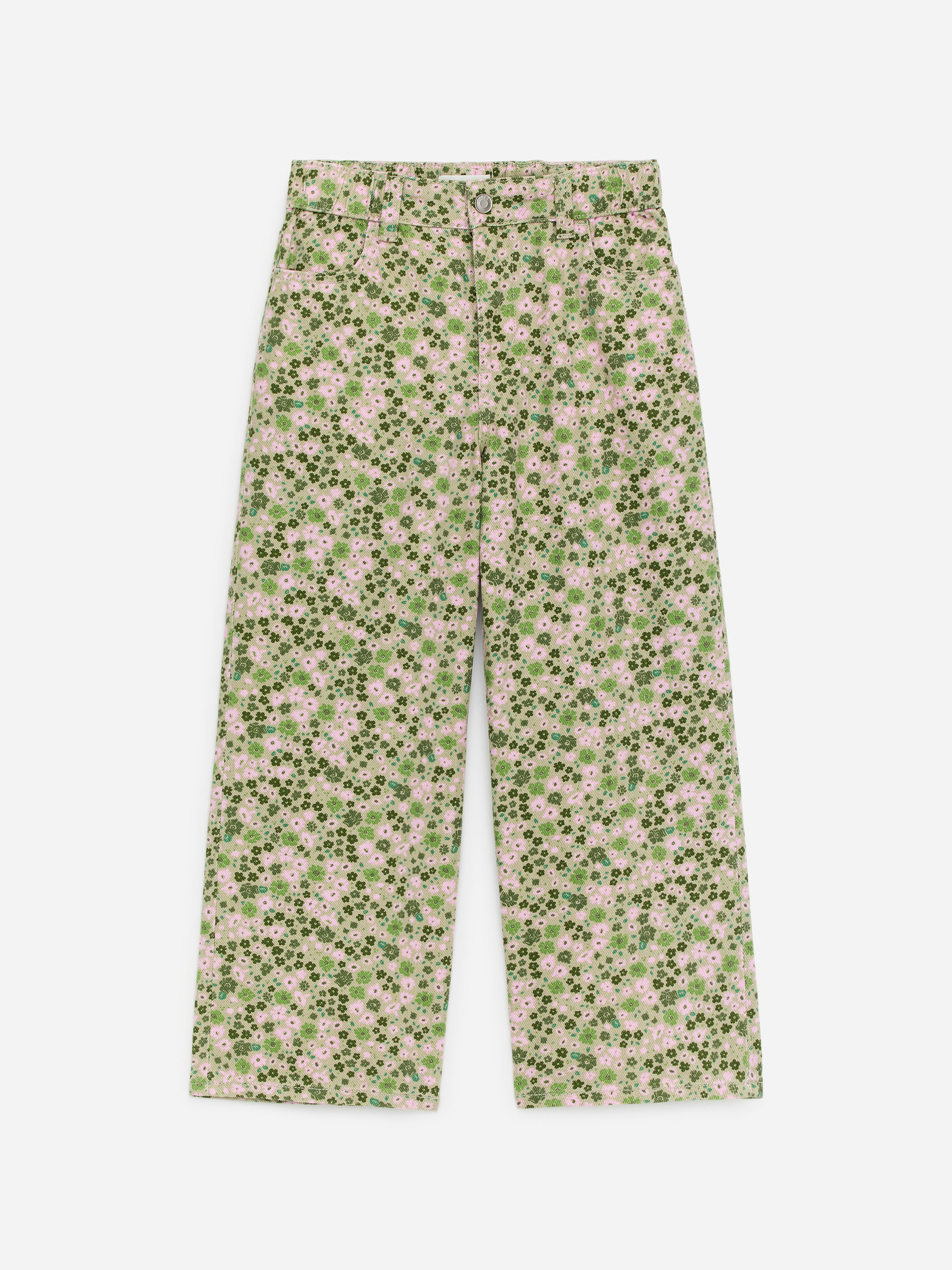 Pantalon large en jean-#A9A891-18073