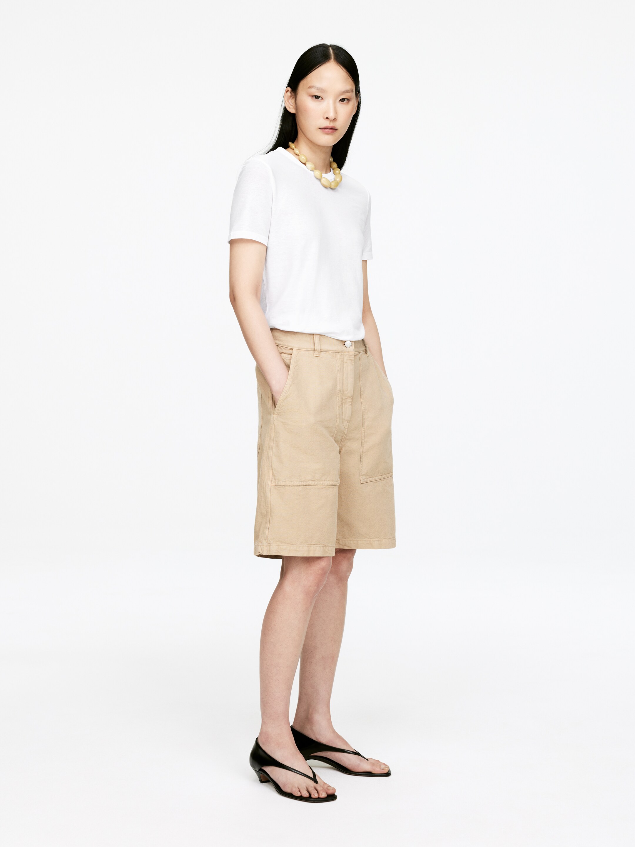 Agrandir l'image: T-shirt en crêpe - Blanc - FEMME | H&M CH 4