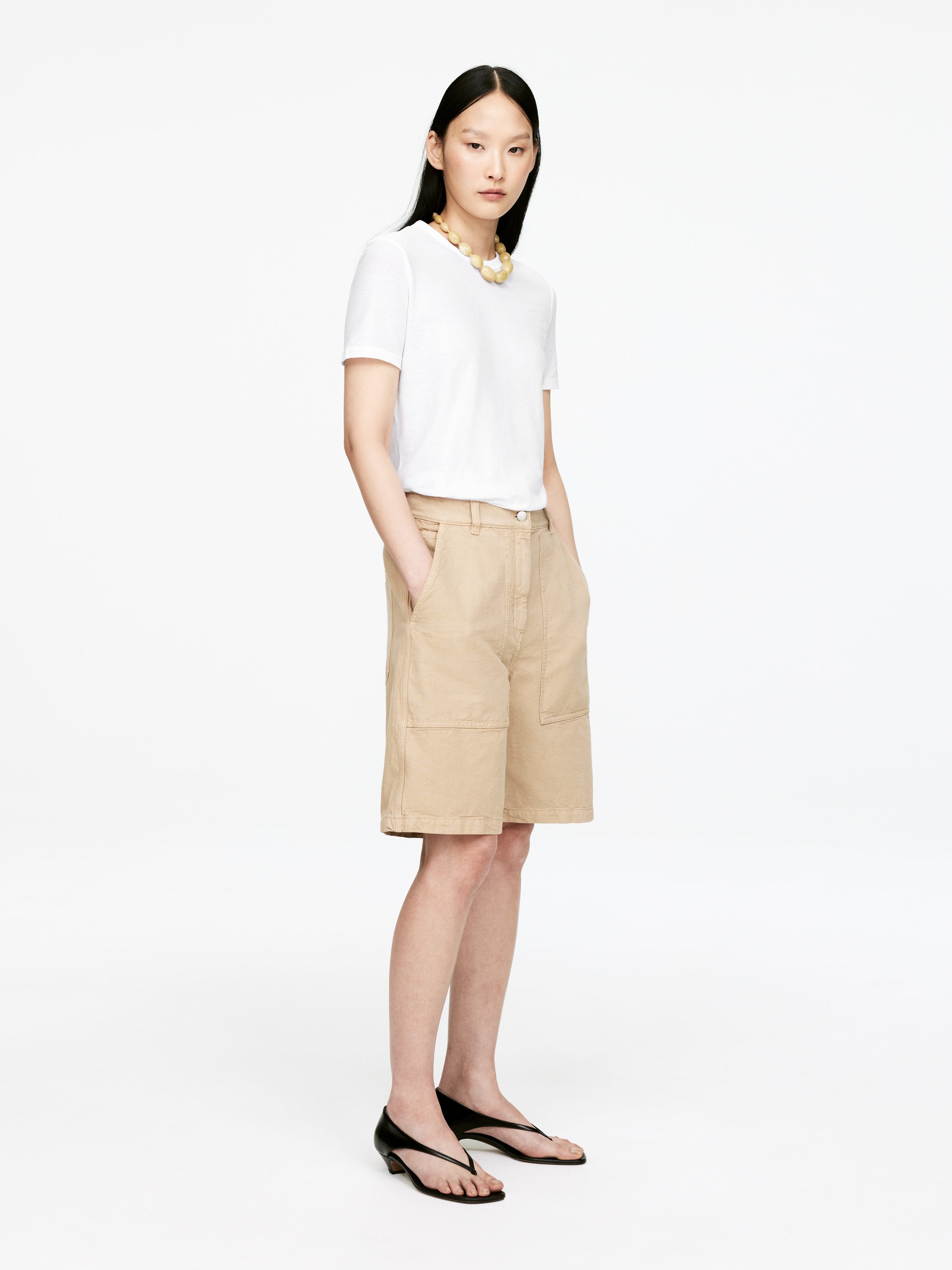 Ice Crêpe T-Shirt - White - Regular fit - Women - StillMedia/Lookbook - 18