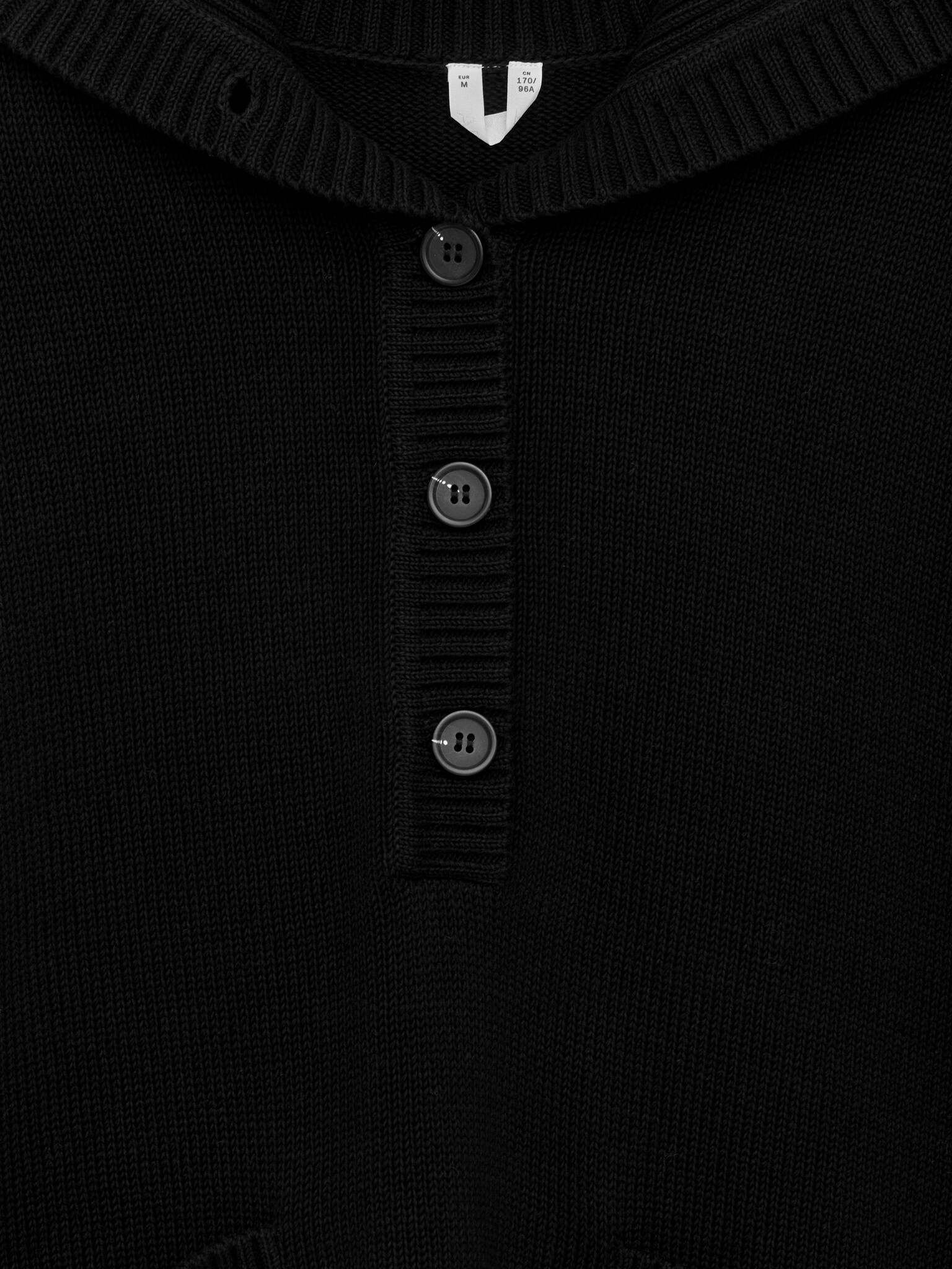 Pull à col montant - Noir/Beige clair - 6