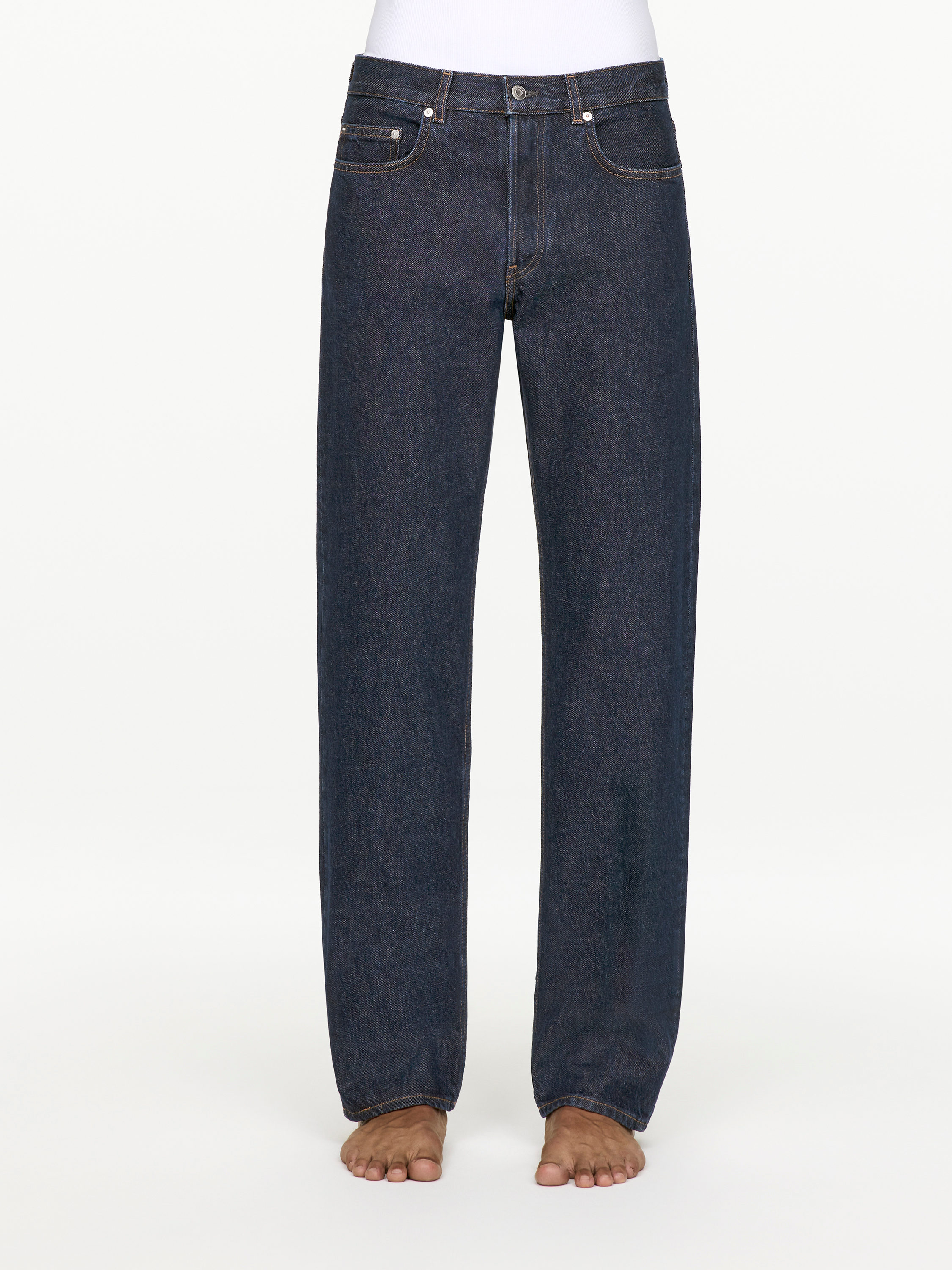 OCEAN Loose Straight Jeans - Dark Blue - Loose fit - Men - StillMedia/Lookbook - 13