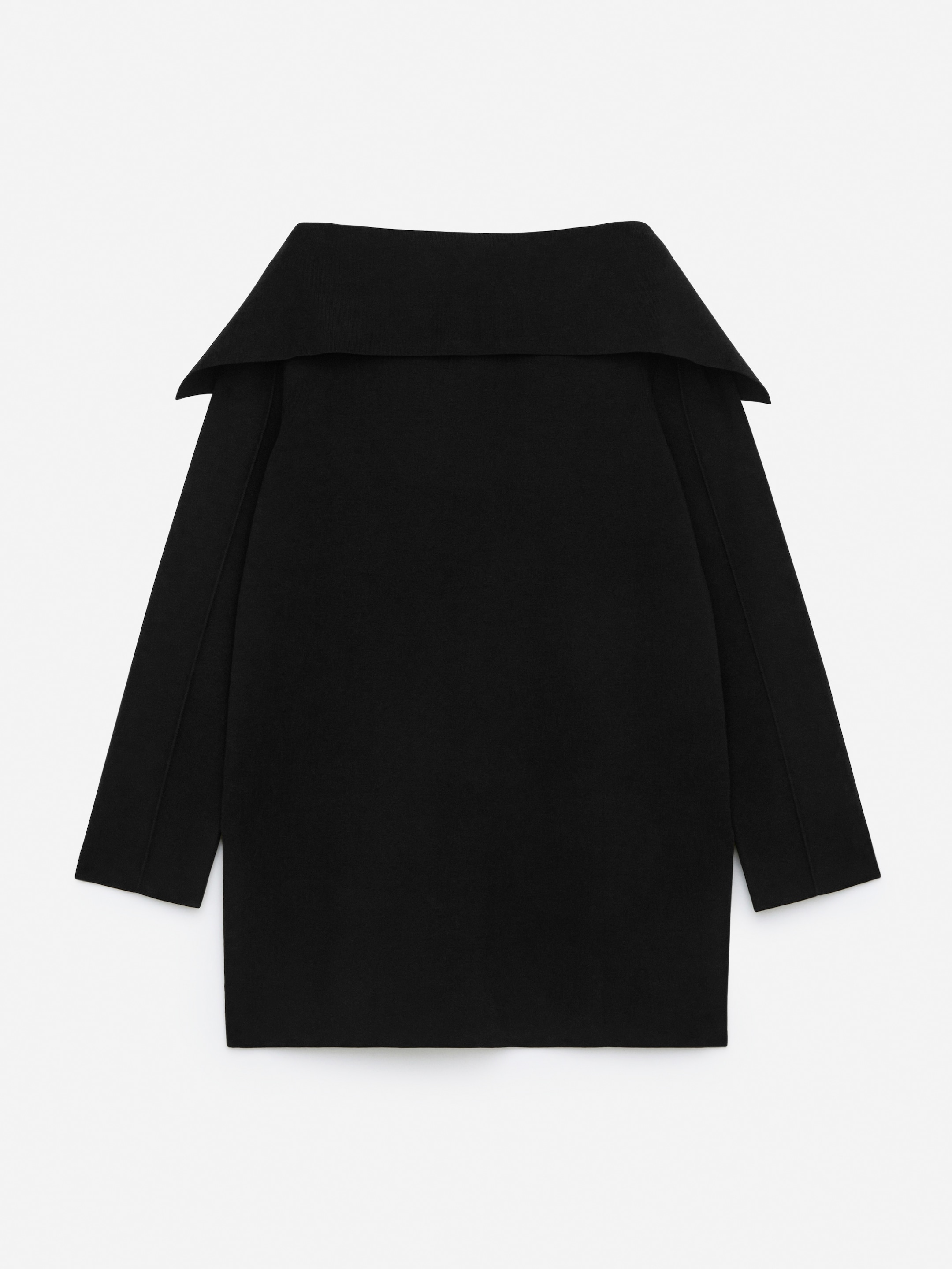 Fold-Over Collar Tunic - Black - Regular fit - Women - StillMedia/DescriptiveStillLife - 2