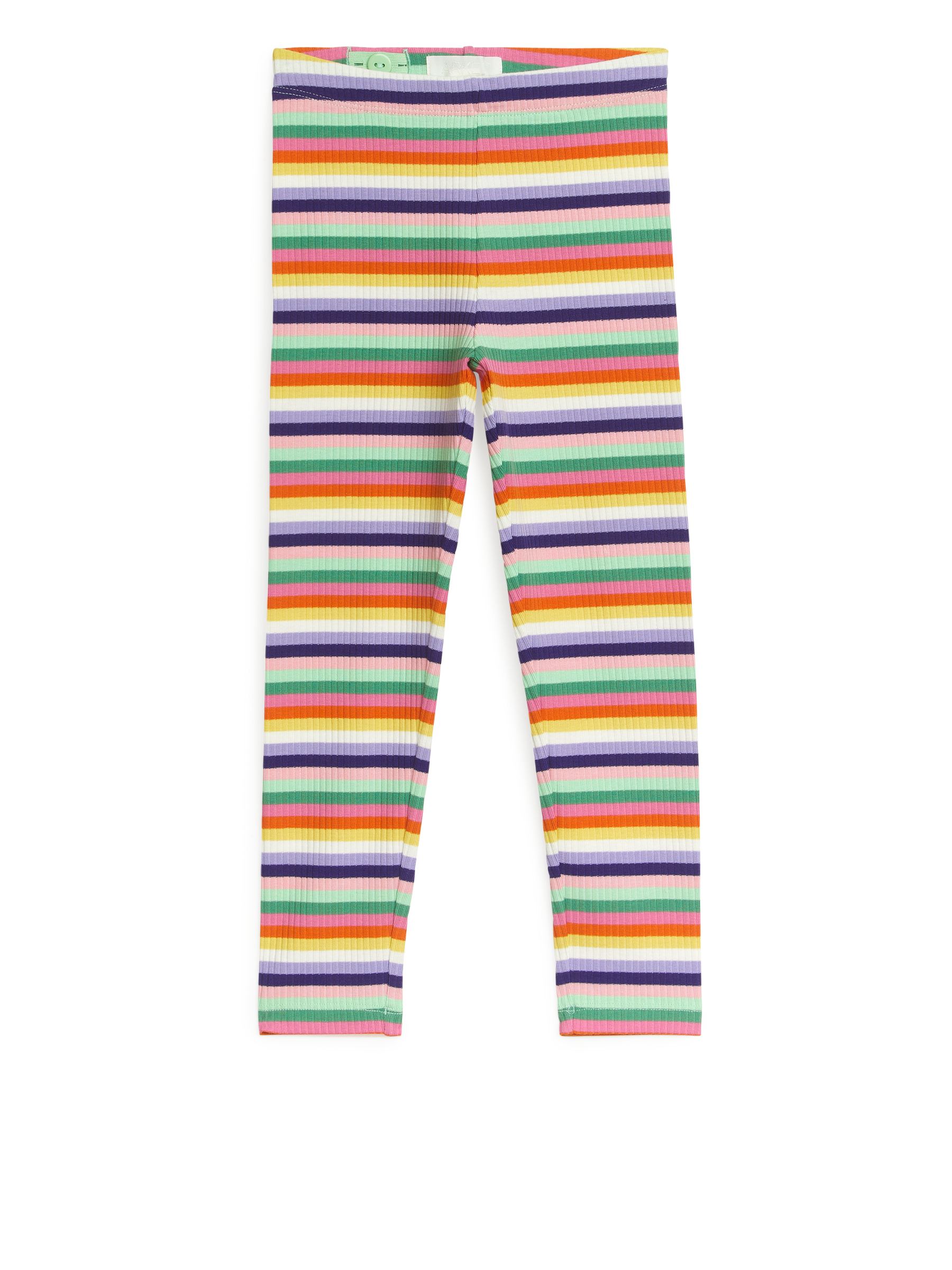 Gerippte Jersey-Leggings - Bunt gestreift - Regular Fit - Kinder - StillMedia/DescriptiveStillLife - 1