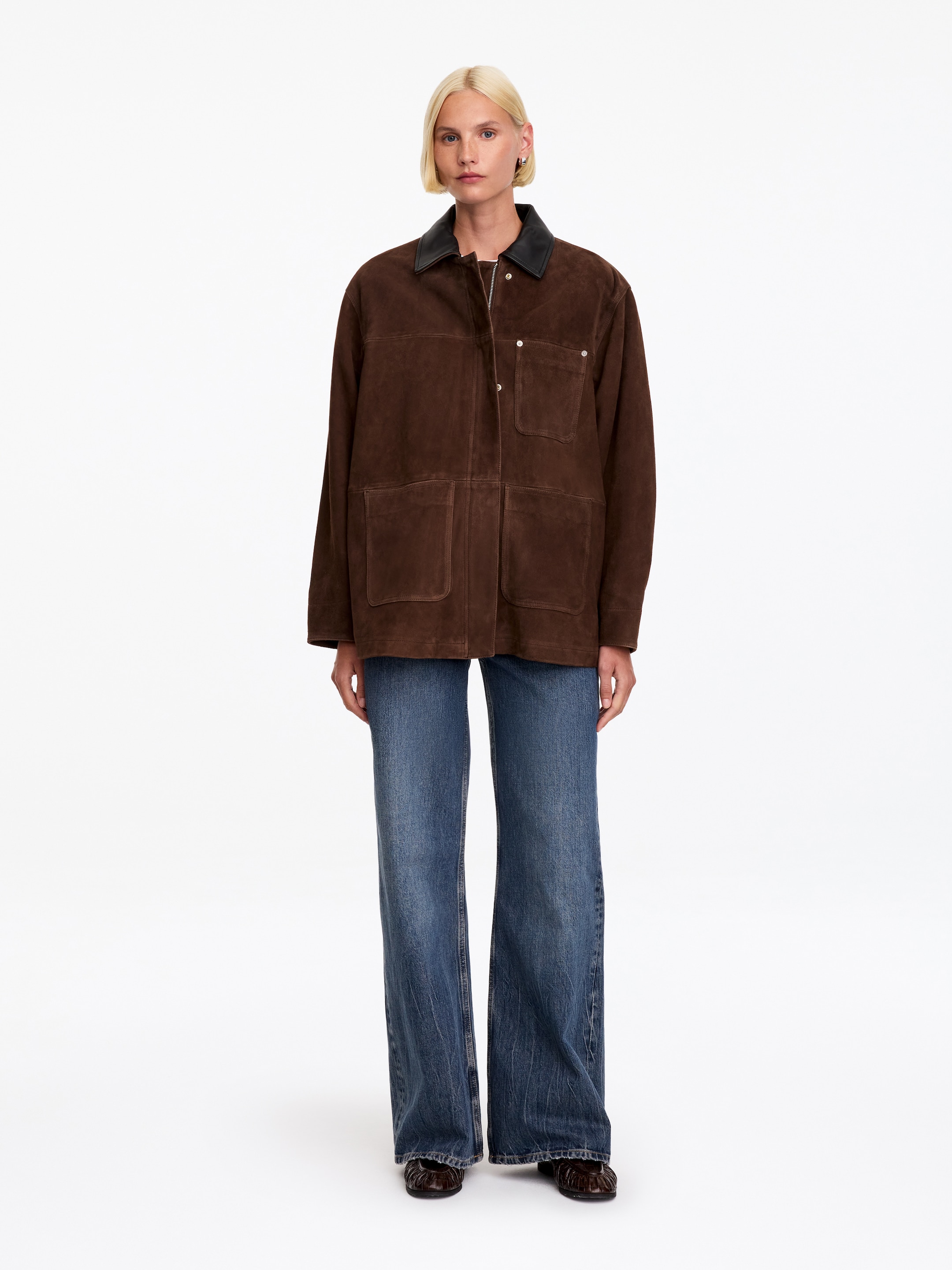 Chaqueta de ante-Brown-16821