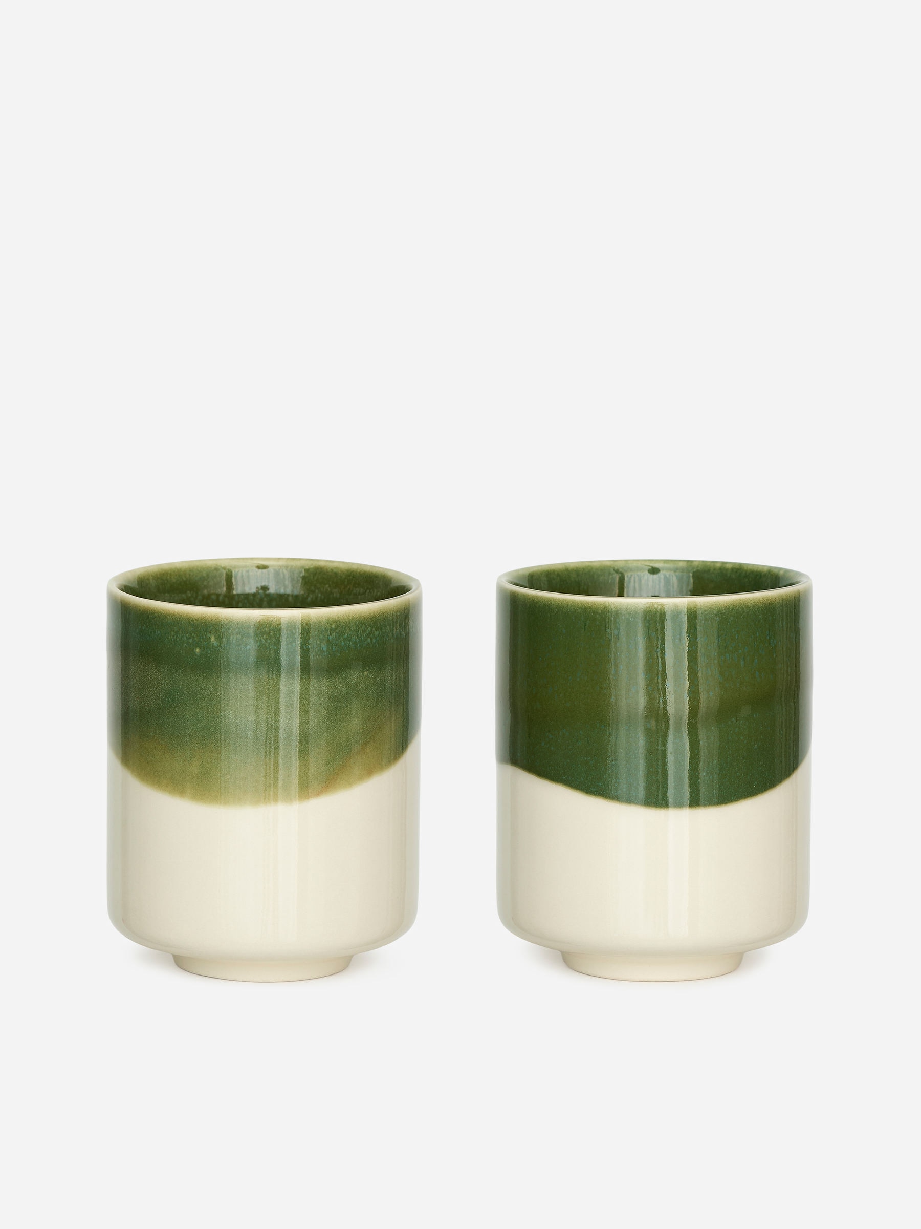 Stoneware Cups Set of 2-#85967B-17388