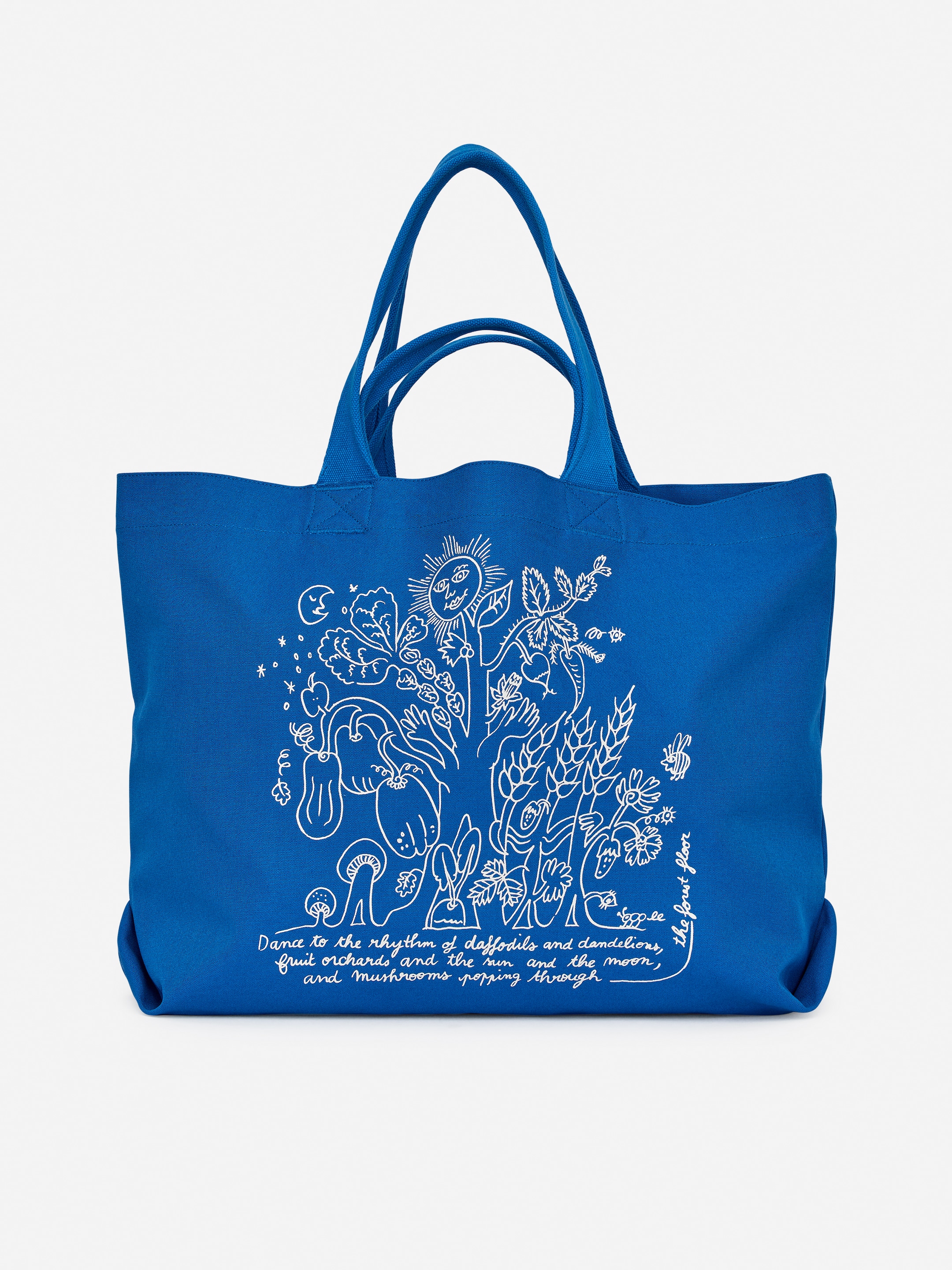 Vezi imaginea mai mare: Tote din pânză ARKET CAFÉ - Albastru | H&M RO 1