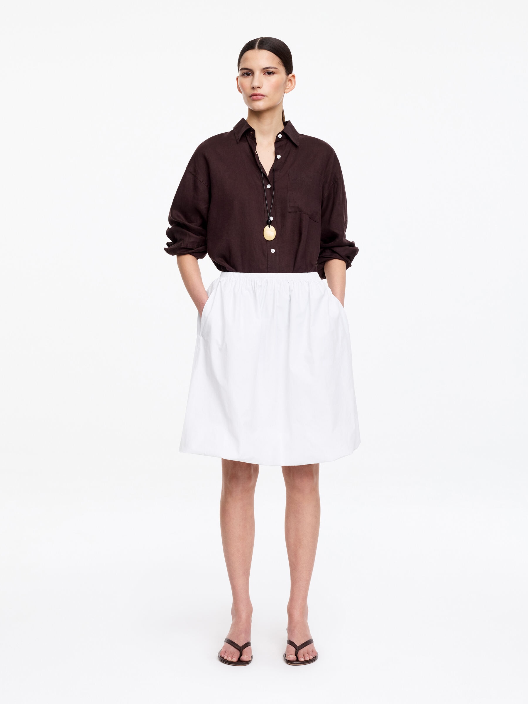 Jupe bouffante en taffetas-#FFFFFF-18249