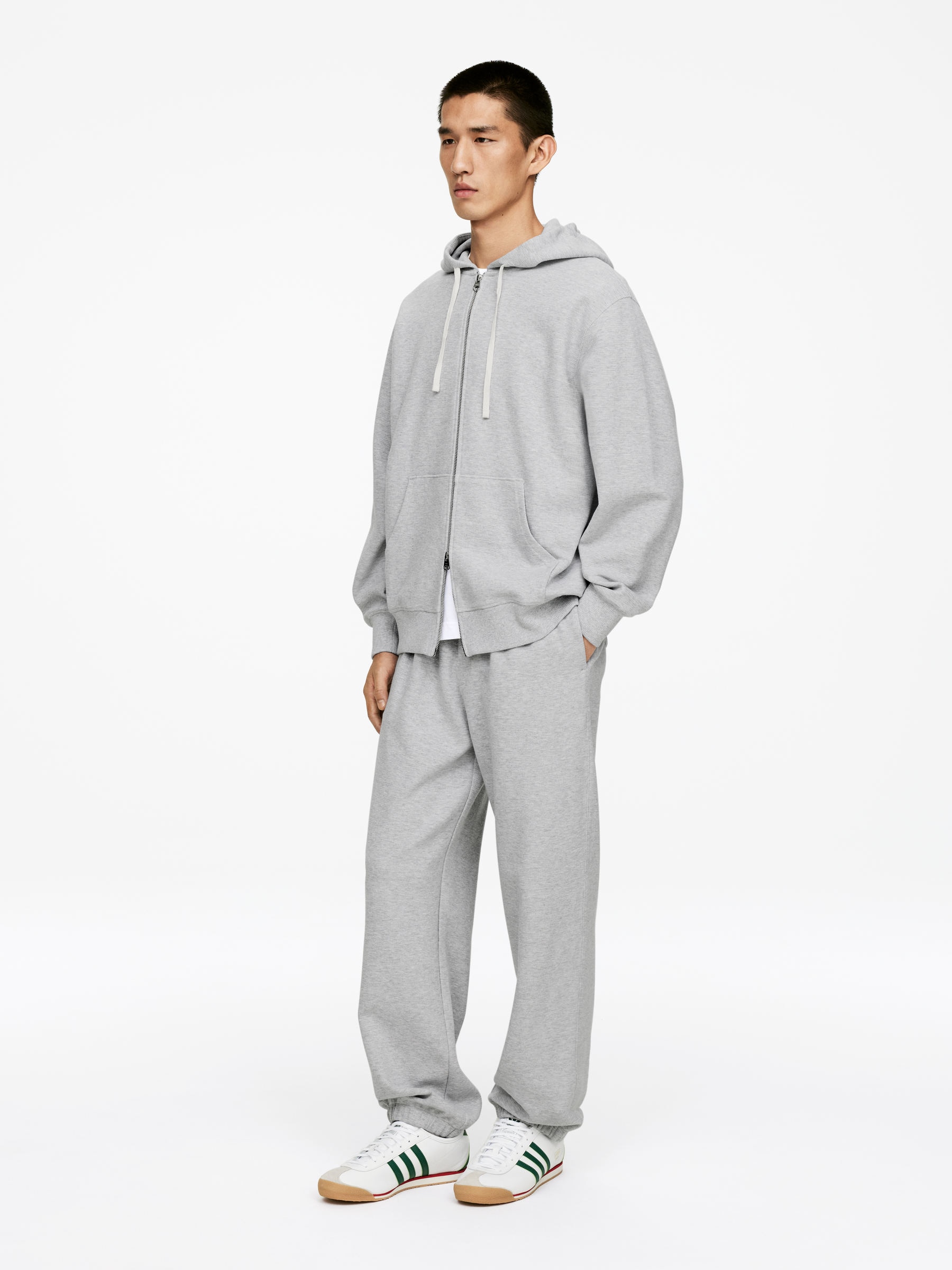 Zip Hoodie - Grey Melange - Regular fit - Men - StillMedia/Lookbook - 4