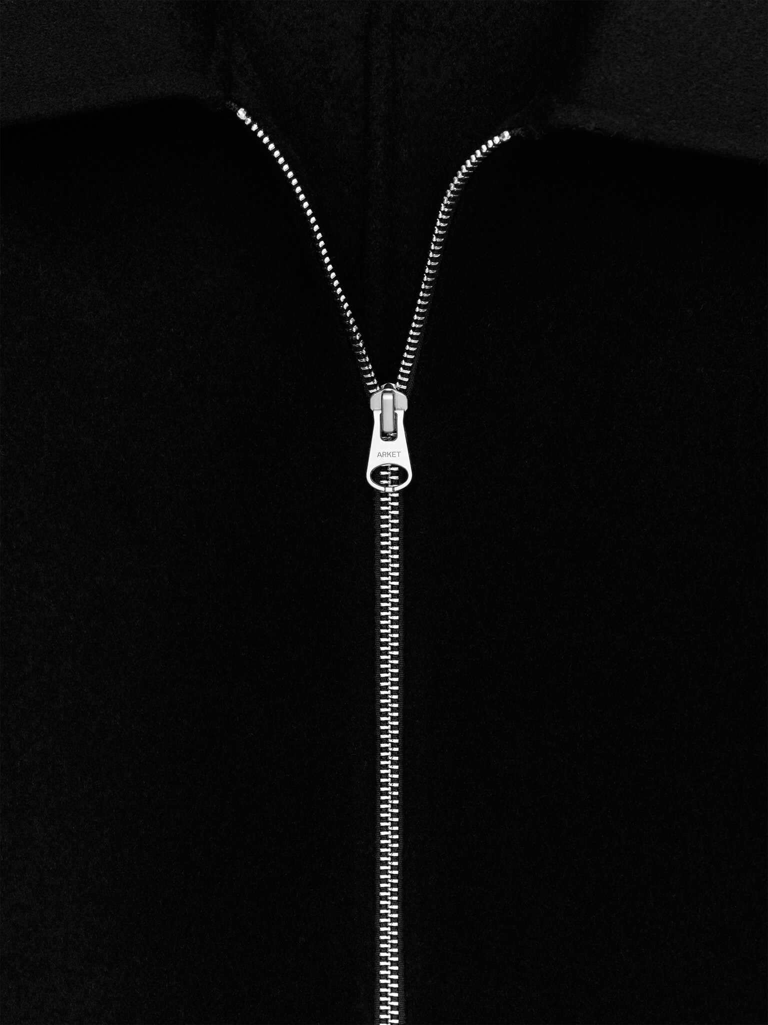 Doubleface-Jacke aus Wolle - Schwarz - 5