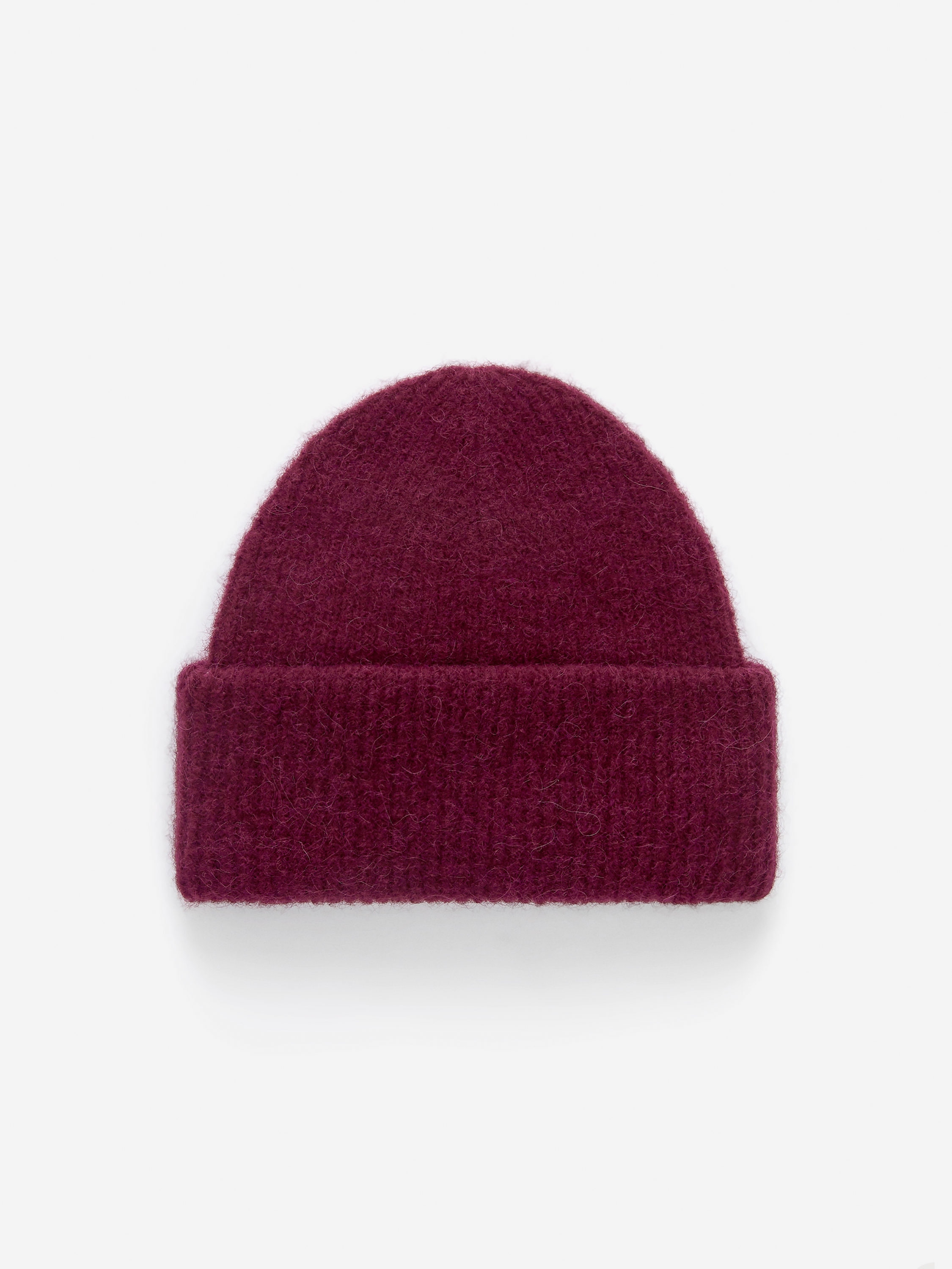 Alpaca-Merino Blend Beanie-#5F353C-16525