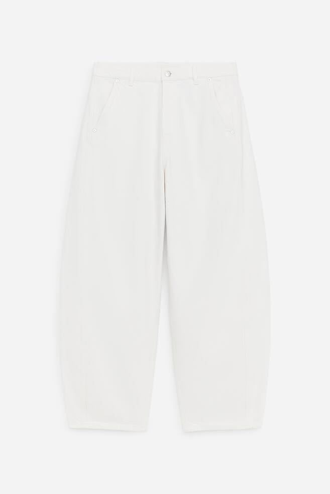 Barrel-Leg Jeans - White/Mid Blue/Light Blue - 1