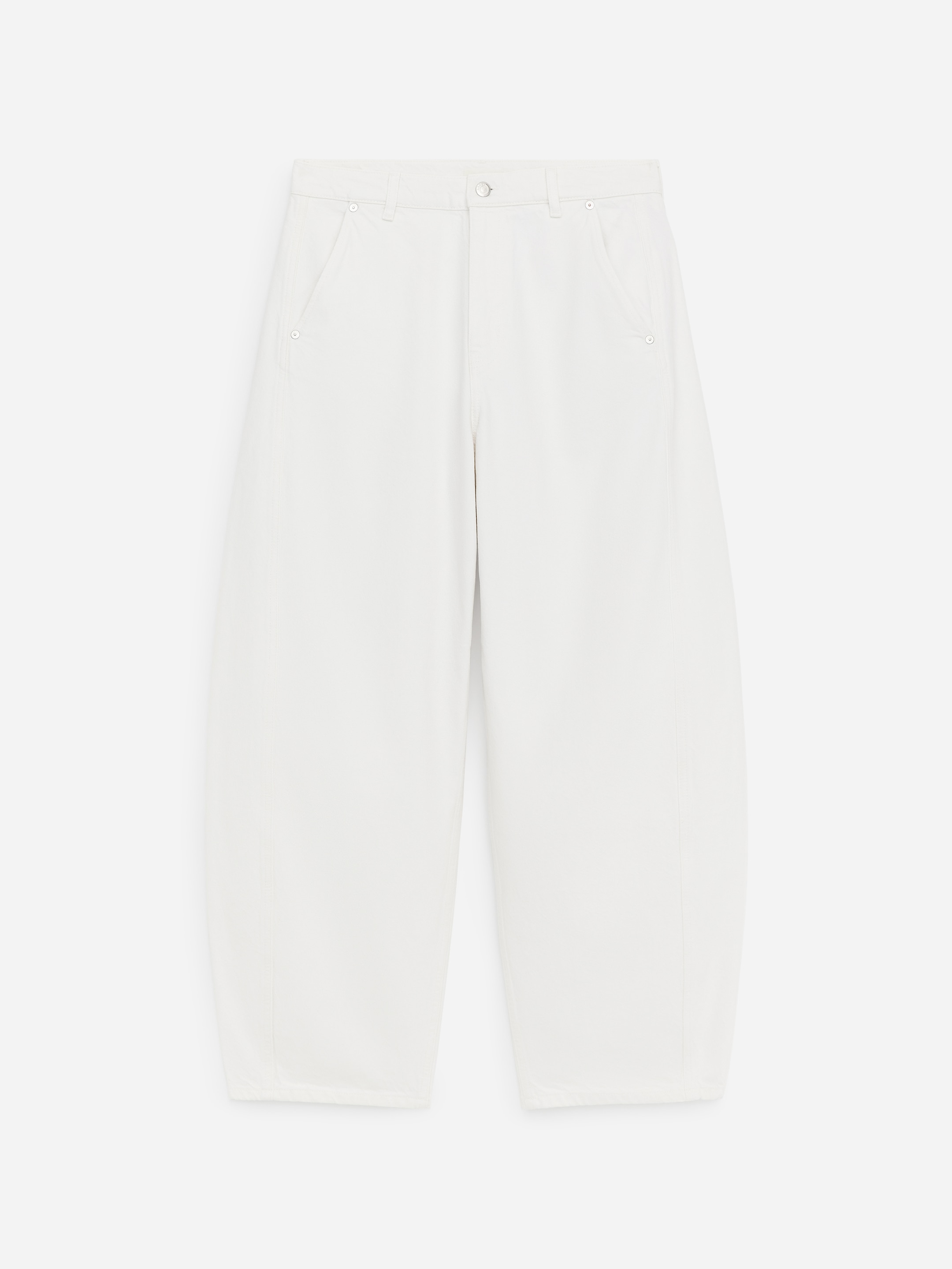 Barrel-Leg Jeans-#EFEEEA-18711