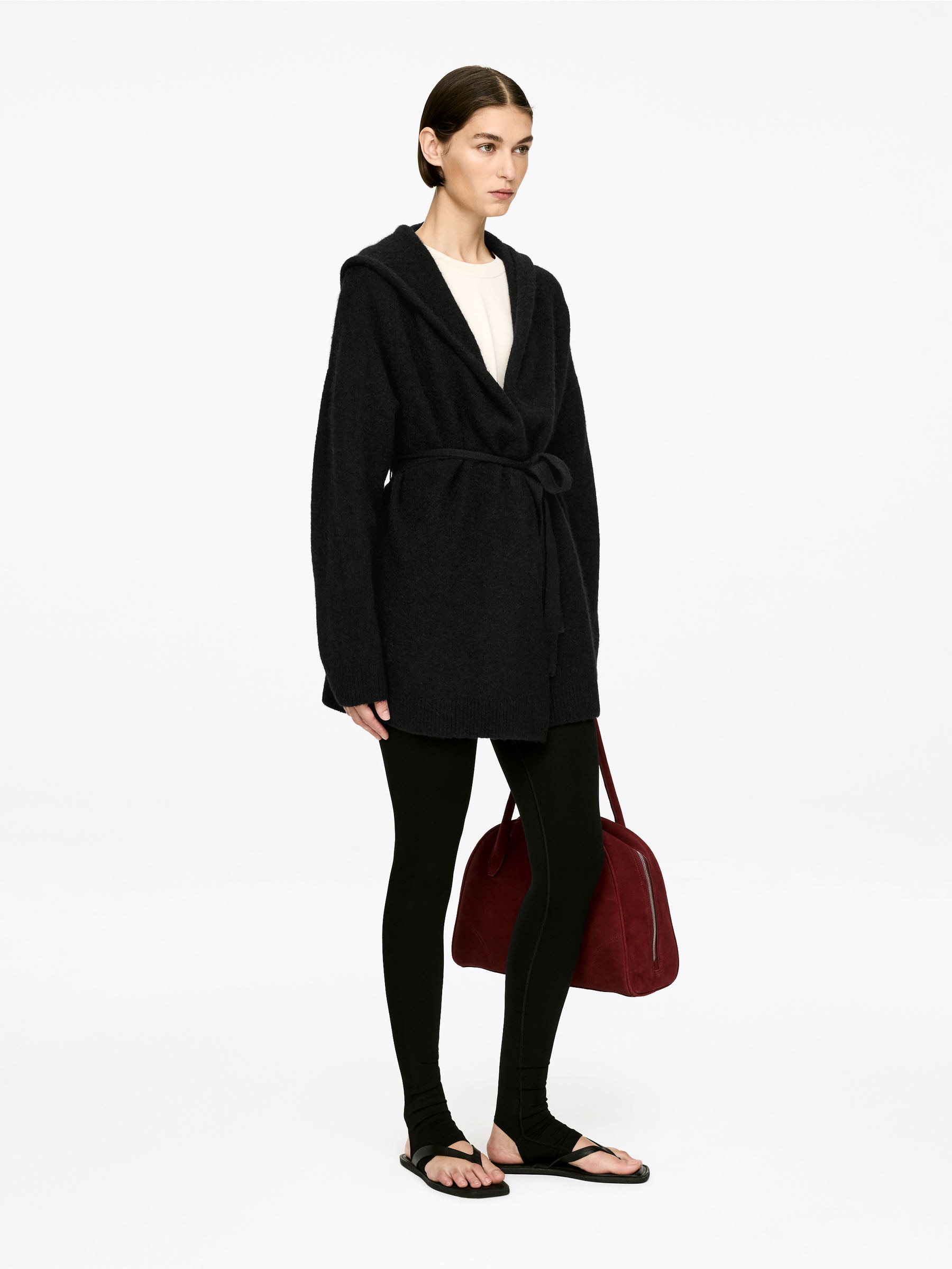 Alpaca-Wool Blend Cardigan - Black - Regular fit - Women - StillMedia/Lookbook - 5