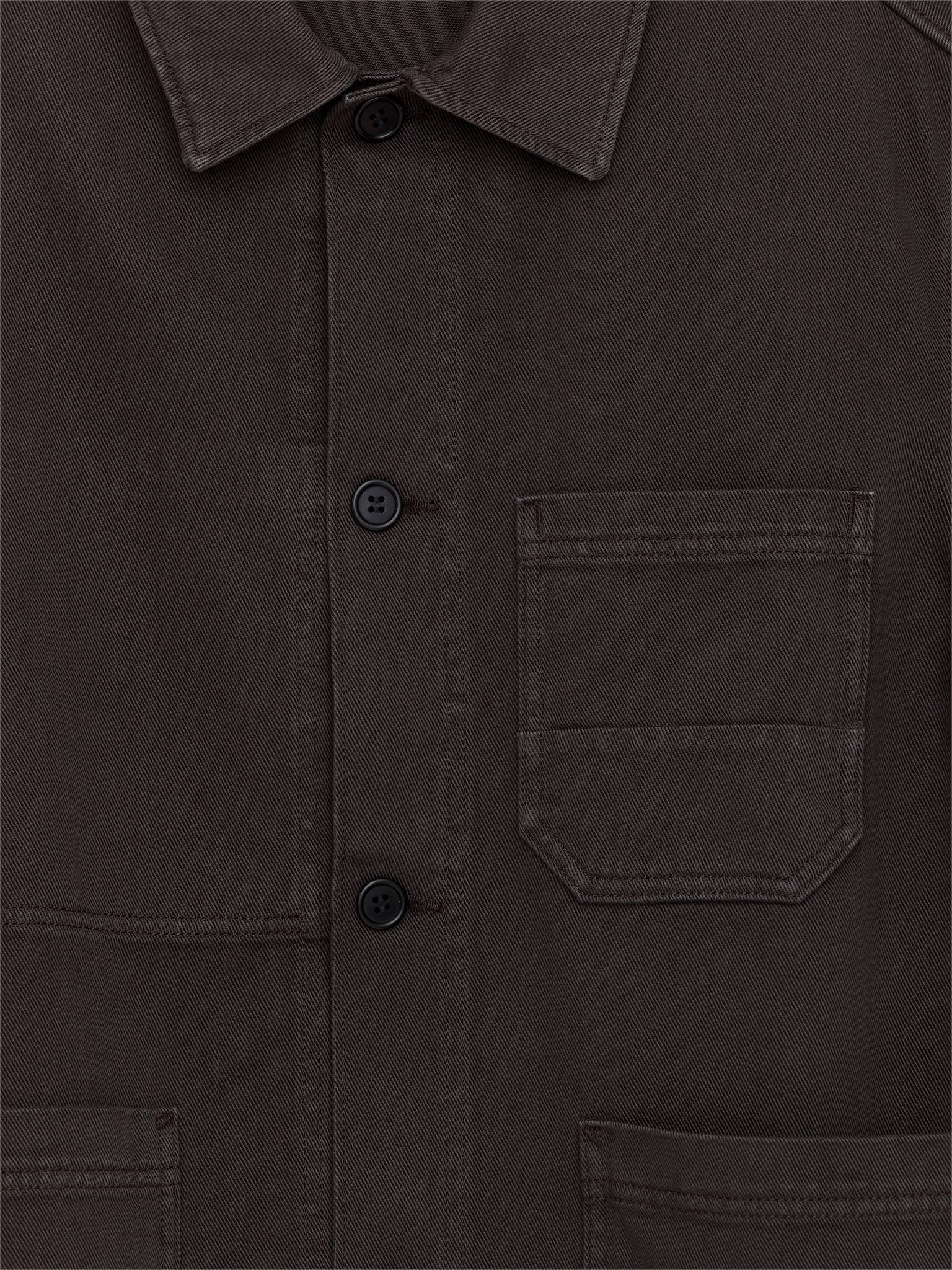Surchemise en twill surteint - Marron foncé/Bleu Klein/Bleu foncé/Bleu - 4