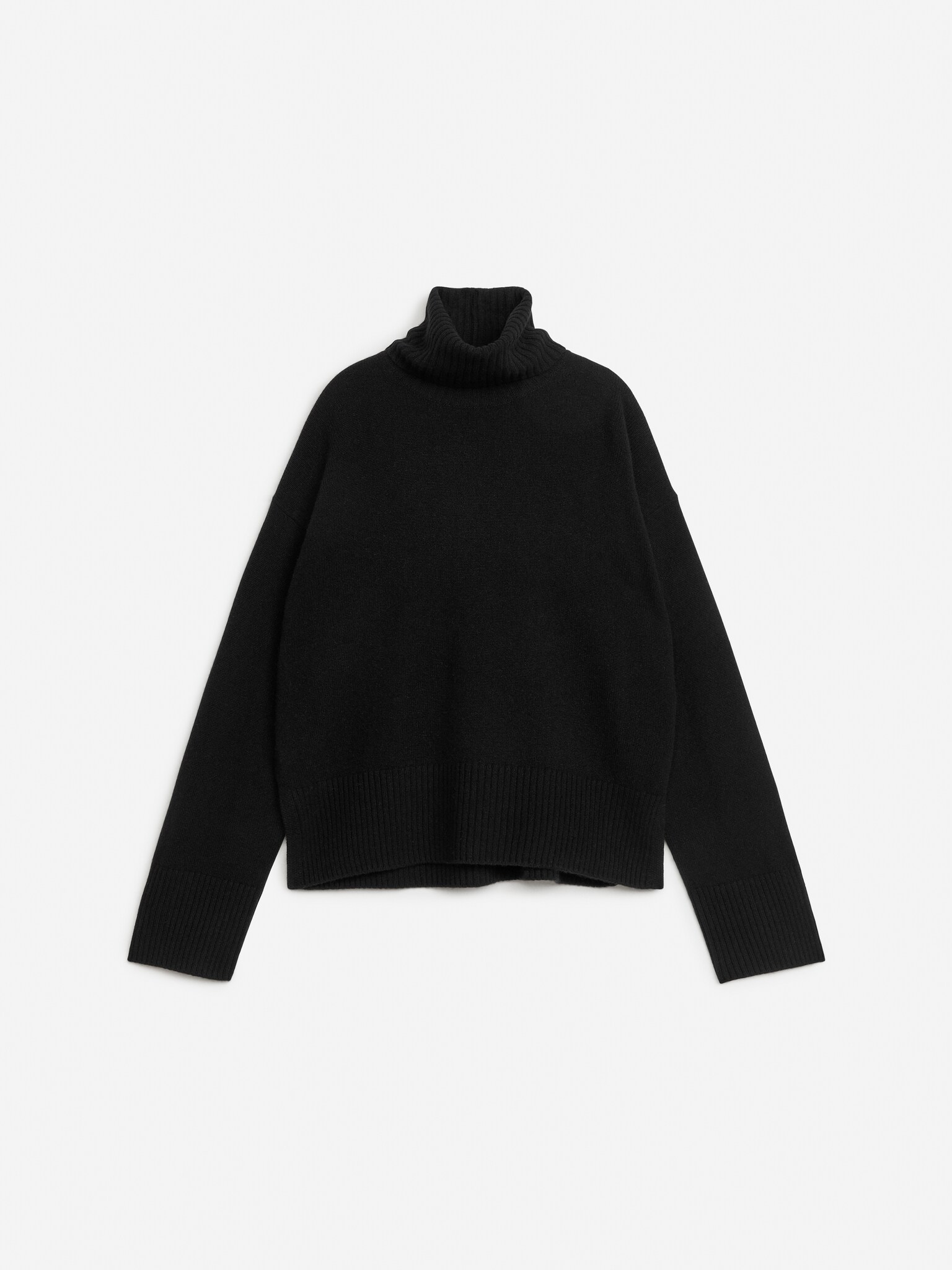 Roll-Neck Cashmere-Wool Jumper - Black