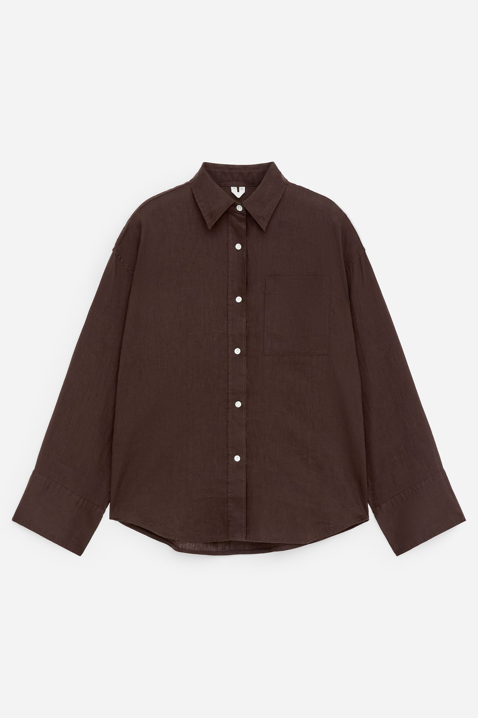 Lniana koszula - Brązowy - 2