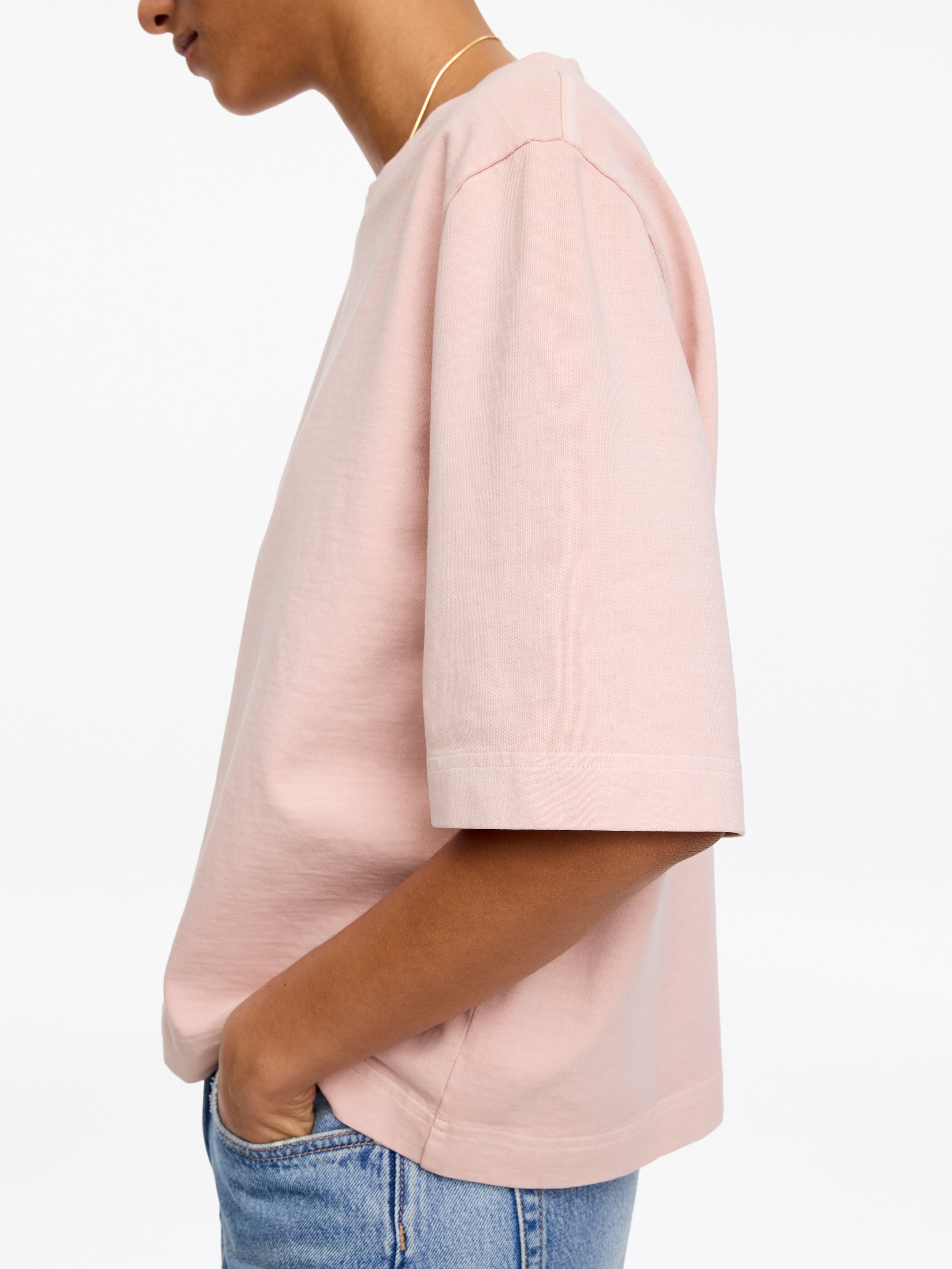 Signature Boxy T-Shirt - Washed Pink - Relaxed fit - Women - StillMedia/Lookbook - 3