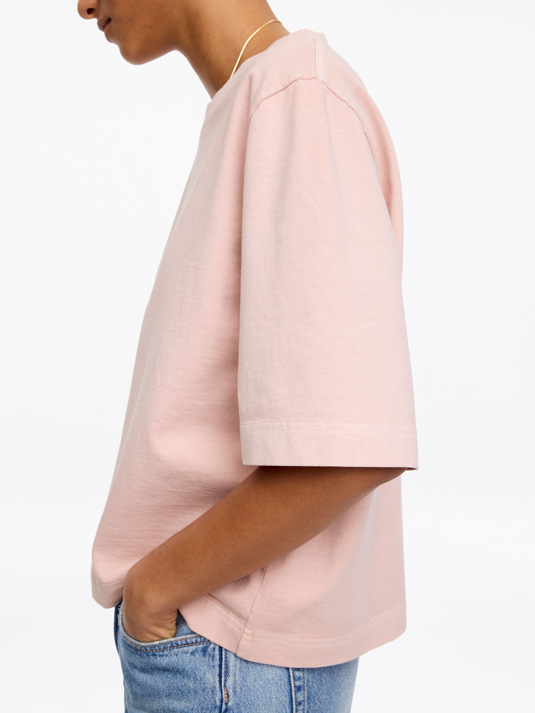 ALBA Boxy T-Shirt - Washed Pink - Relaxed fit - Women - StillMedia/Lookbook - 3