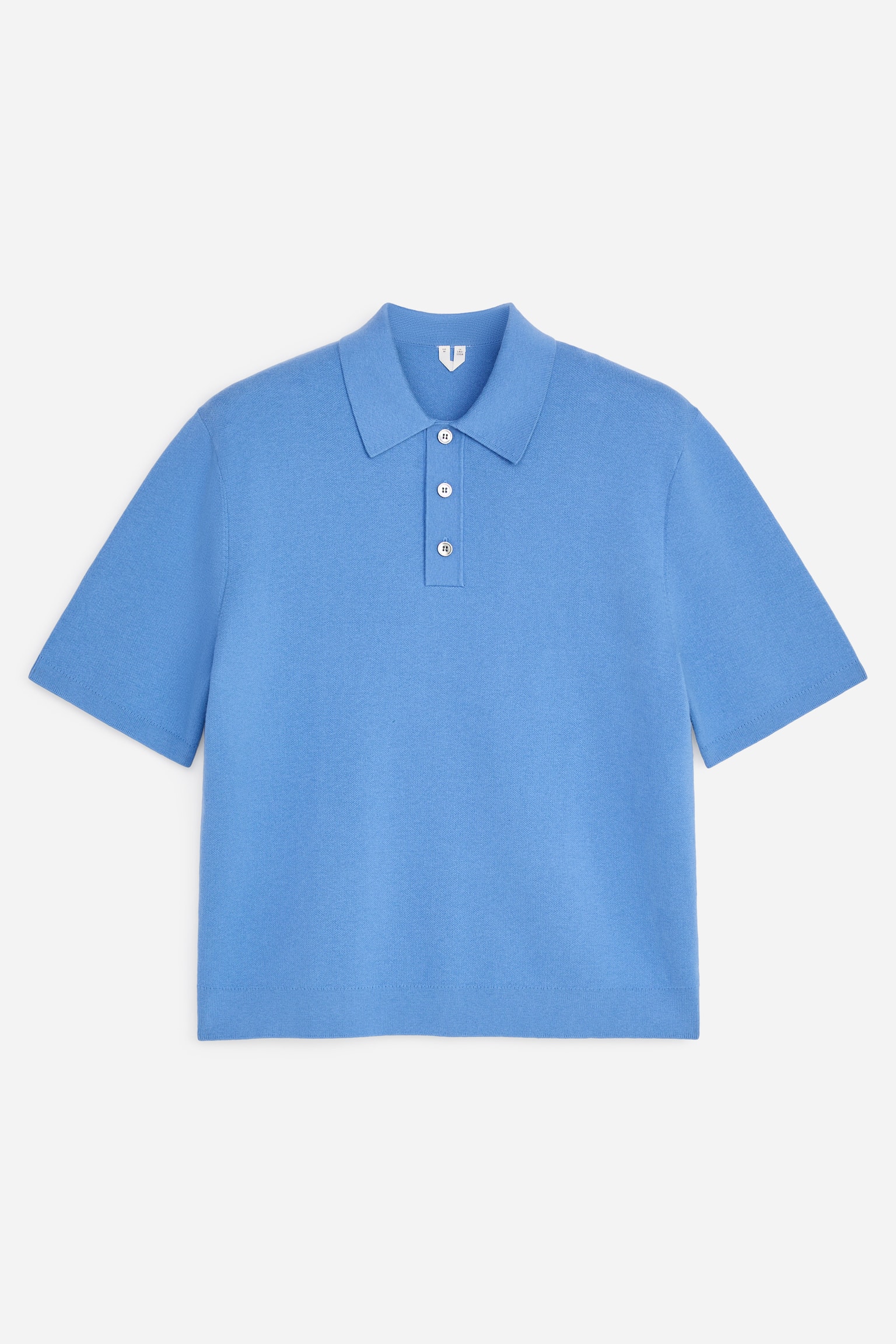 Polo con lavorazione a maglia sottile - Blu medio/Blu scuro - 1
