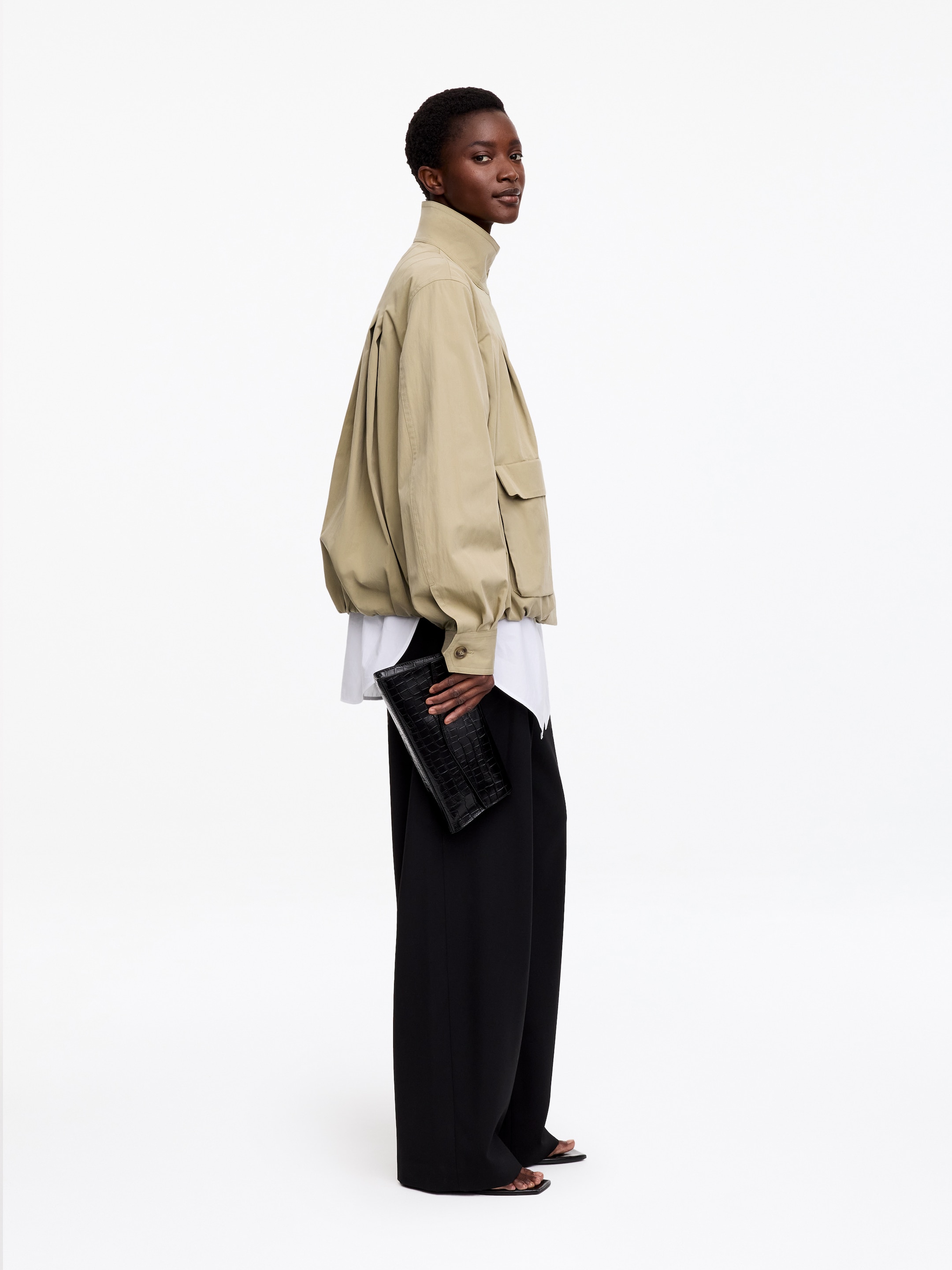 Blouson Jacket - Beige - Relaxed fit - women - StillMedia/Lookbook - 12