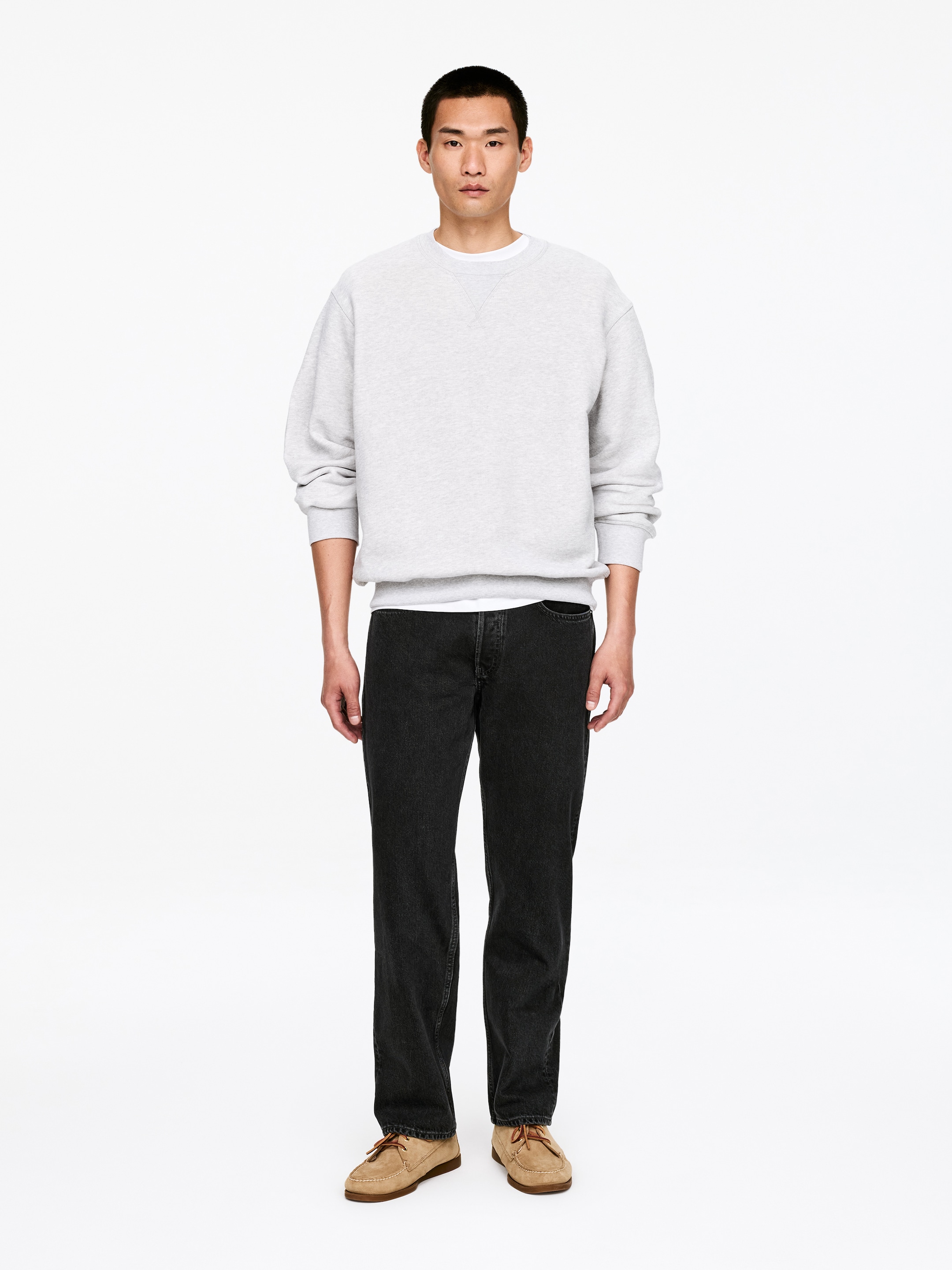 OCEAN Loose Straight Jeans-#272628-12002