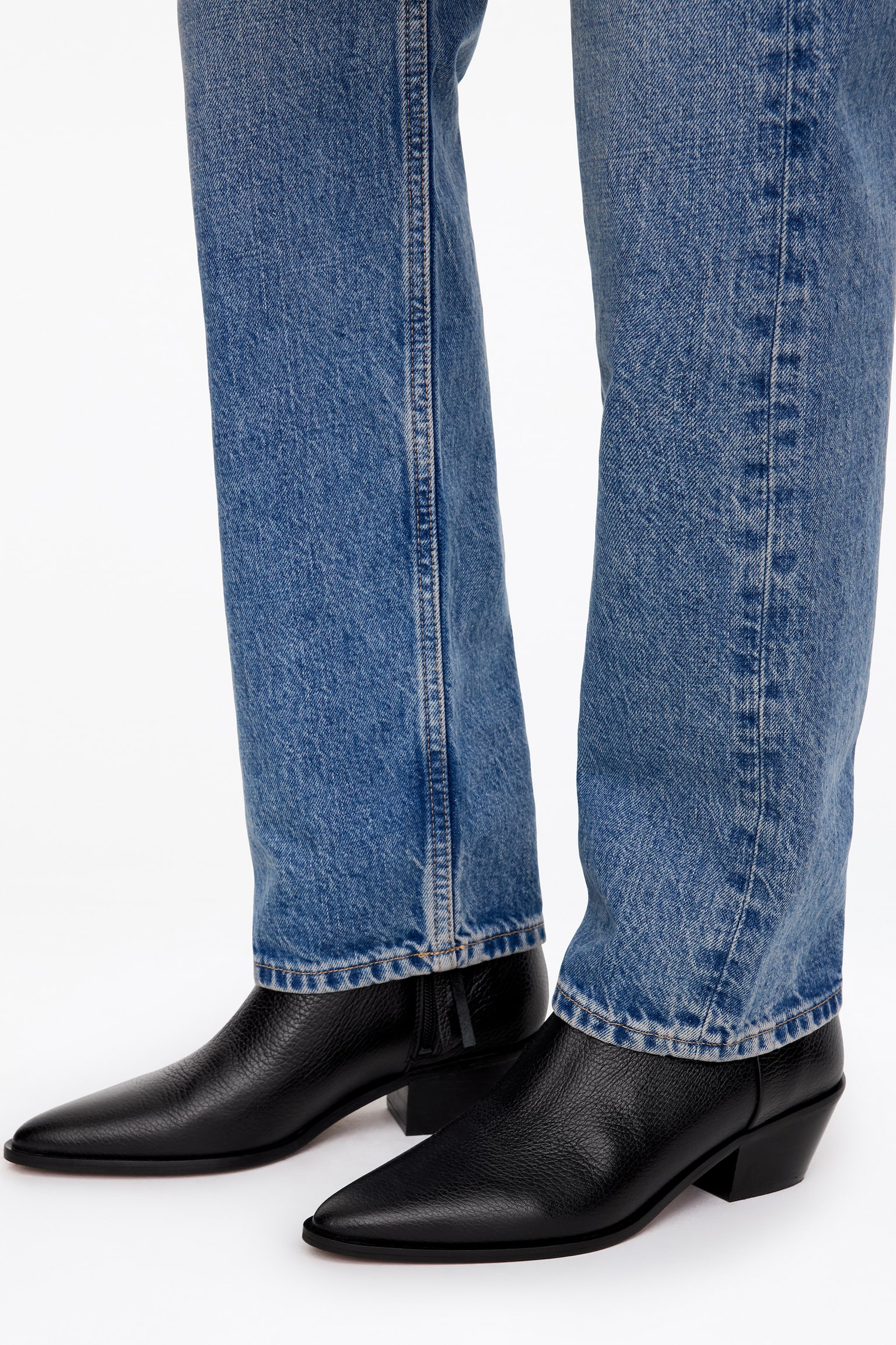 Botine din piele - Negru/Taupe închis - 1