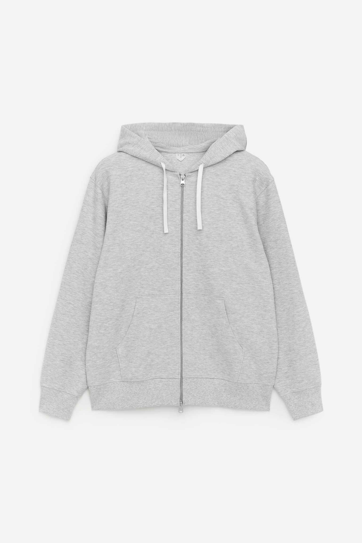 Jersey hoodie met rits - Lichtgrijs gemêleerd - 2